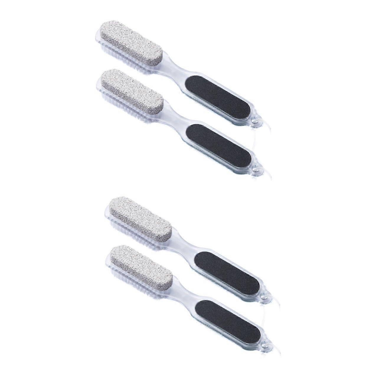 Remover Foot File Set, 4 Pcs Exfoliating Foot Scrubber and Nail File for Dead Skin Removal, Durable Pedicure Tool