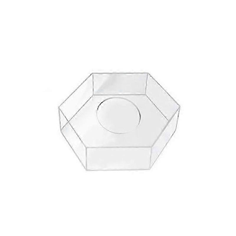 Acrylic Cake Display Board Hexagonal Cake Tray DIY Cake Refillable Board Base Clear Cake Stand Decor Tools 15X15X10CM