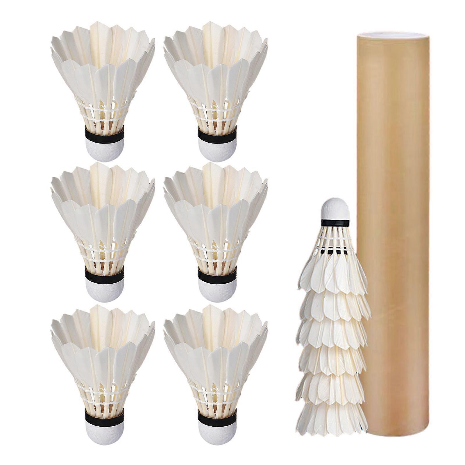12 Pcs Professional Duck Feather Badminton Shuttlecocks High Speed Training Badminton Ball Lightweight Shuttlecock