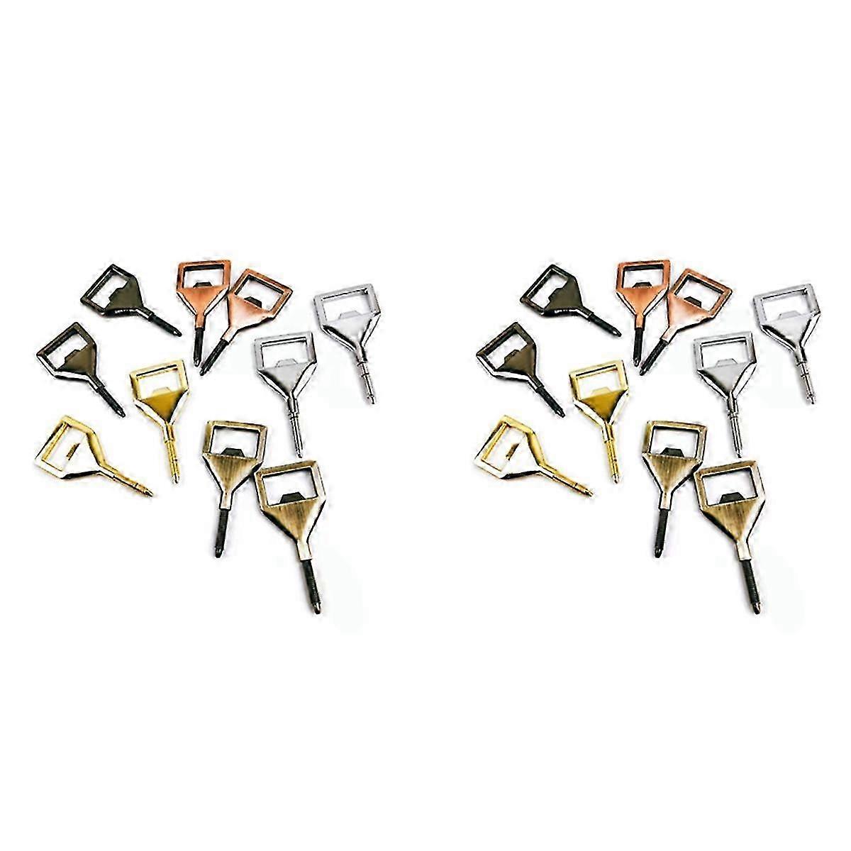 20 Pack Metal Beer Bottle Opener Kits with Blank Insert for DIY Projects, Square Shape for Home Bar Restaurant Use