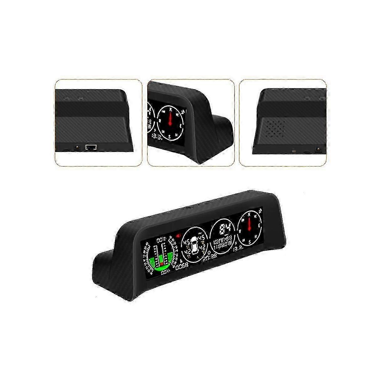 X91 3In1 GPS TPMS HUD for All Vehicle Speed Slope Meter Inclinometer Car Compass Car HD (Built-in M