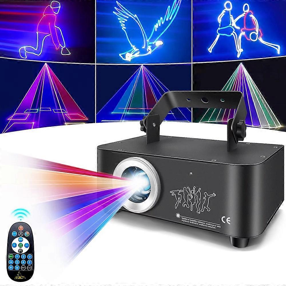 3D Full Color Animation Laser Light 500MW Cartoon Pattern Stage KTV Bar Projector Lamp with Remote C