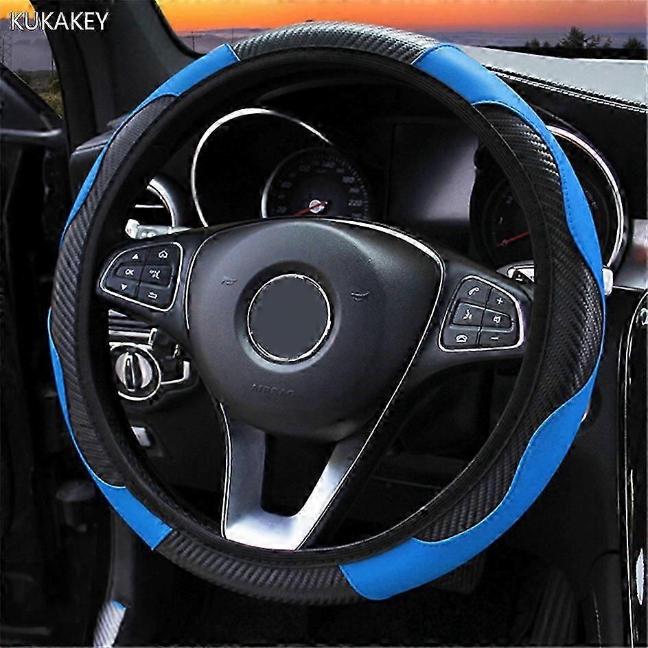 Universal Leather Car Steering Wheel Cover For Toyota Corolla Yaris Auris Chr Camry Prius Rav4 Highlander Anti-slip Dust-proof