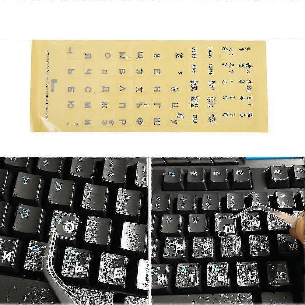 Russian Transparent Keyboard Stickers Letters For Laptop Notebook Computer Pc SZRH