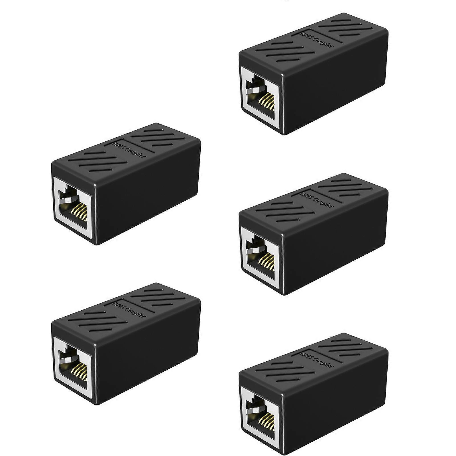 RJ45 Coupler Extender Adapter Gigabit Port Female to Female Network Connector Metal Shielded Isolation Anti-interference Multicolor