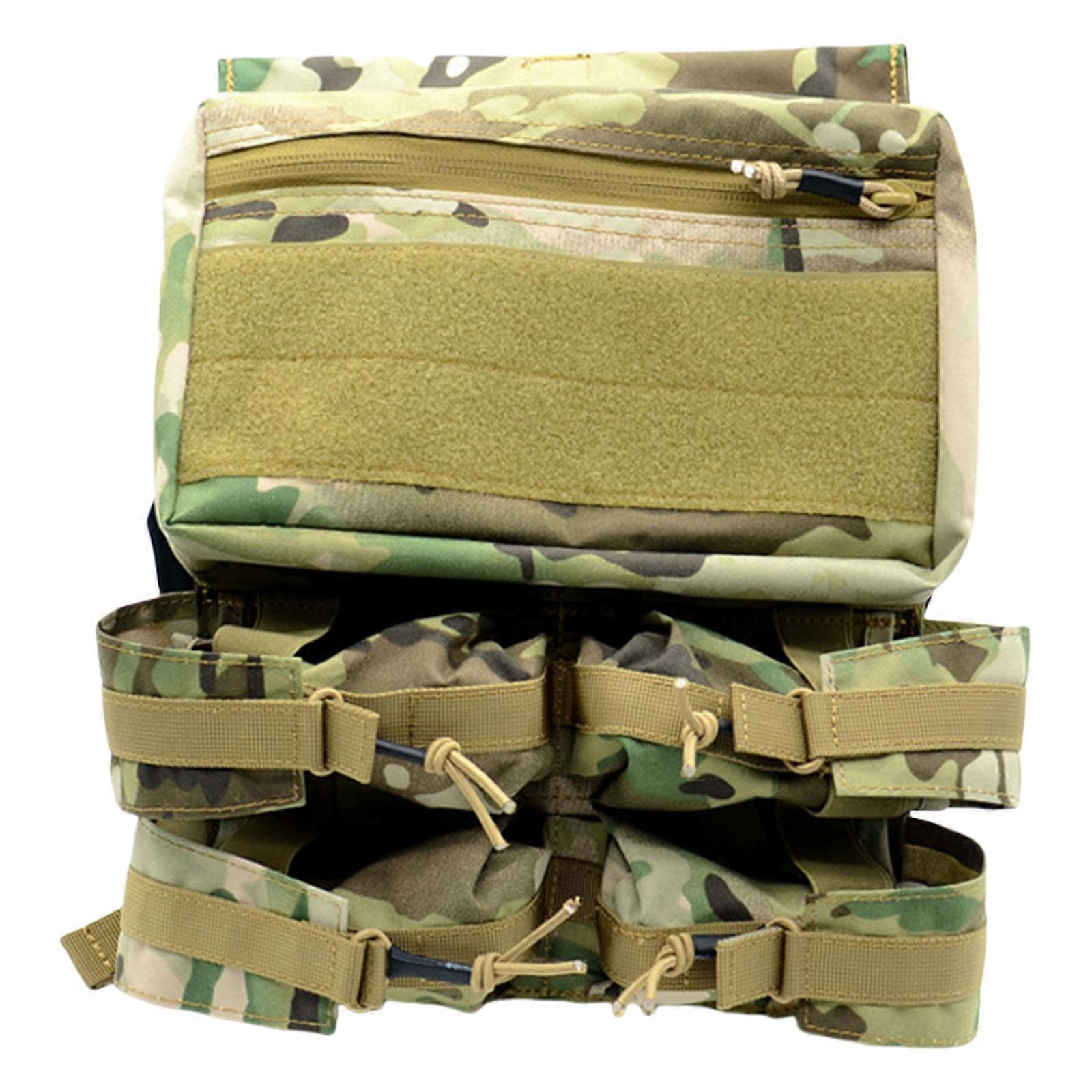 Hunting Vest Back Panel with Fast Realse Buckles Multiple Storage Pouches Light Weight Comfortable Wear Hunting Gears CP Camouflage