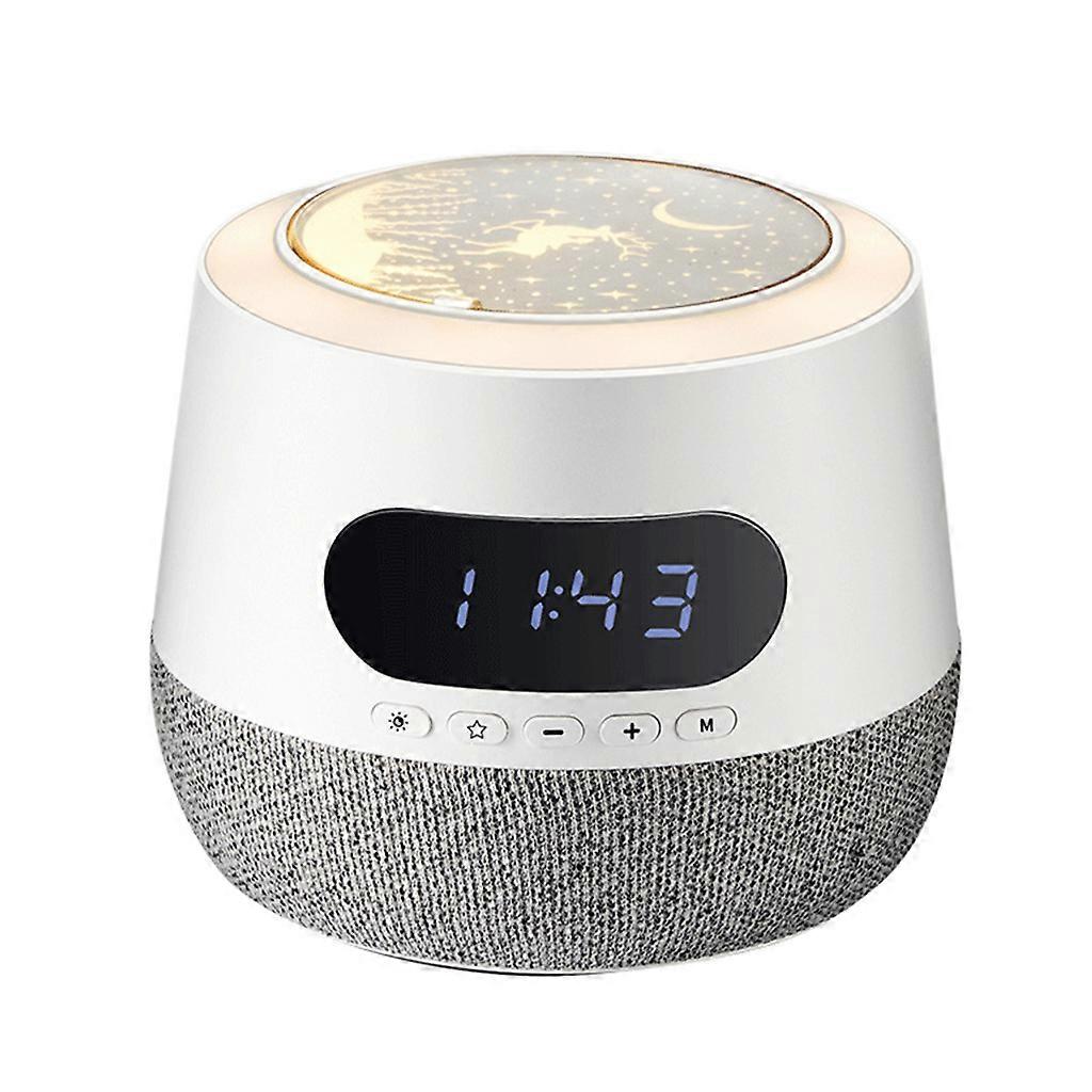 Desktop Bluetooth-compatible Speaker with Colorful Projection Lamp Digtal Clock Home Music Equipment