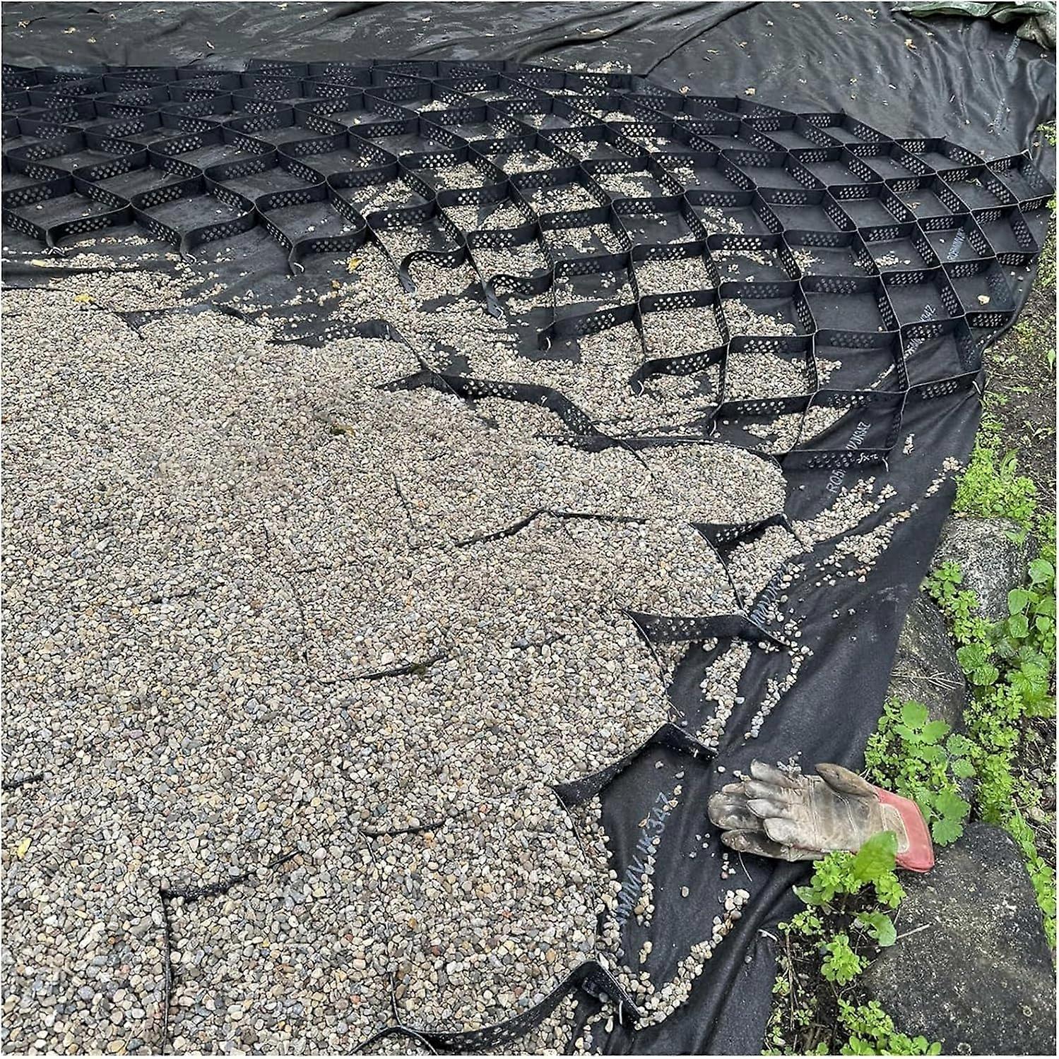 Paddock Panels, Grid with Translucent Honeycomb Structure, 510 cm Double Height for Gravel Fixings