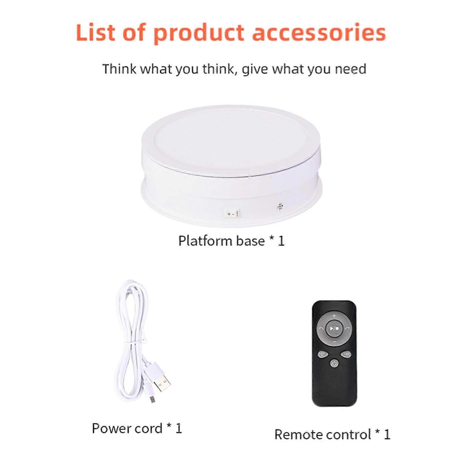 360° Motorized Display Stand with Adjustable LED Lights - Perfect for Photography and Jewelry