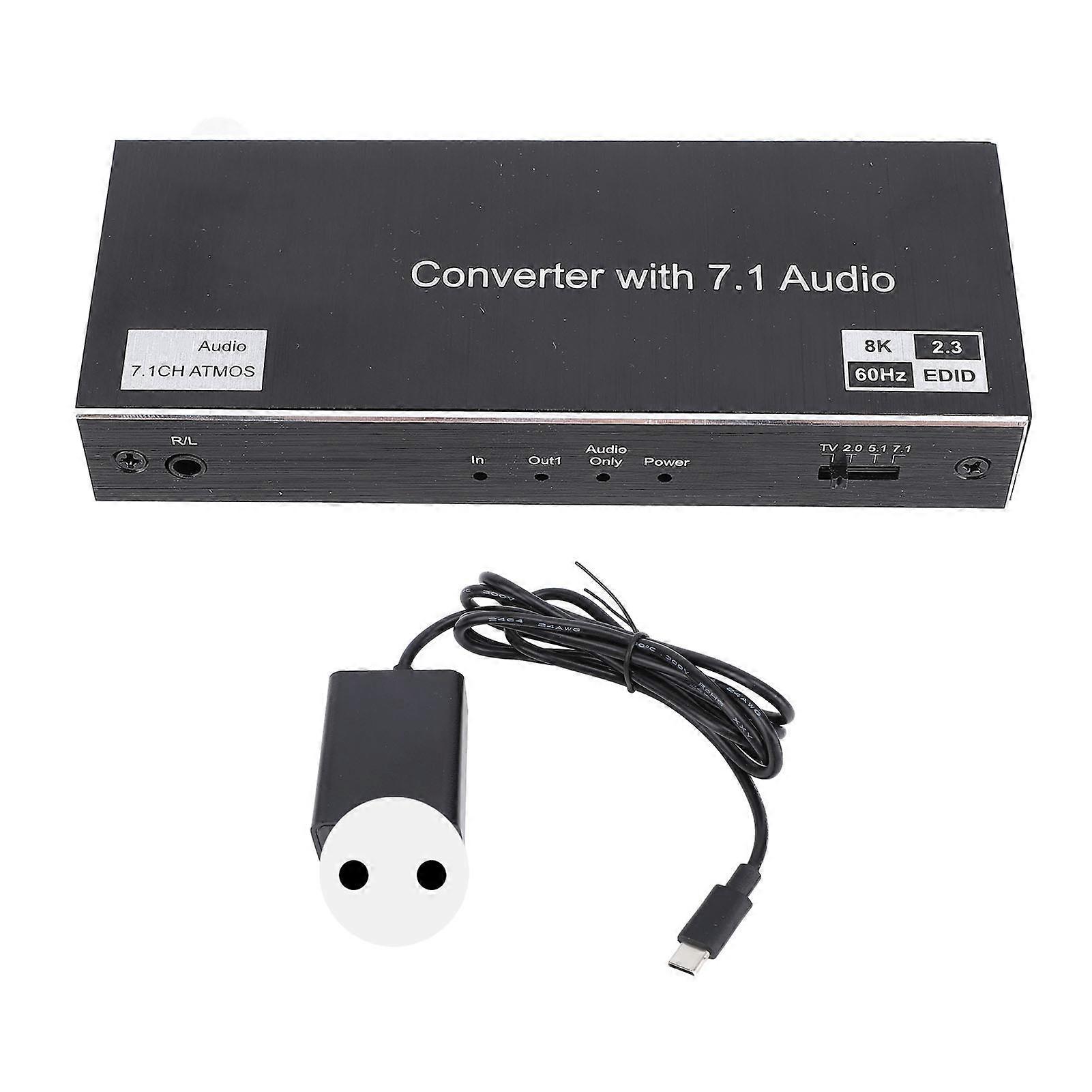 8K 3D HDMI Splitter 40Gbps 1x2 for HDTV, STB, DVD, Projector - EU Plug, Stunning Visuals