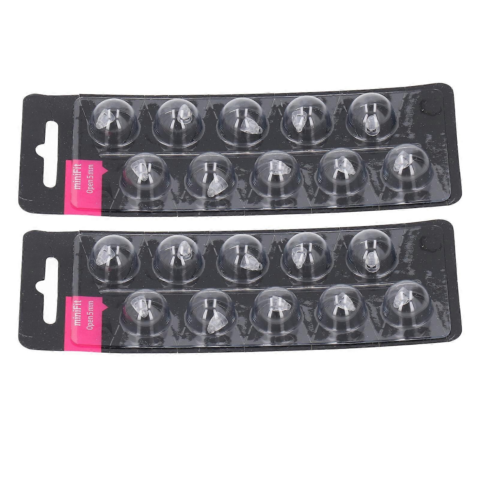 20pcs Double Vent Bass Domes Single Layer Silicone Replacement Open Vent Bass Domes Transparent for Minifit 5mm 