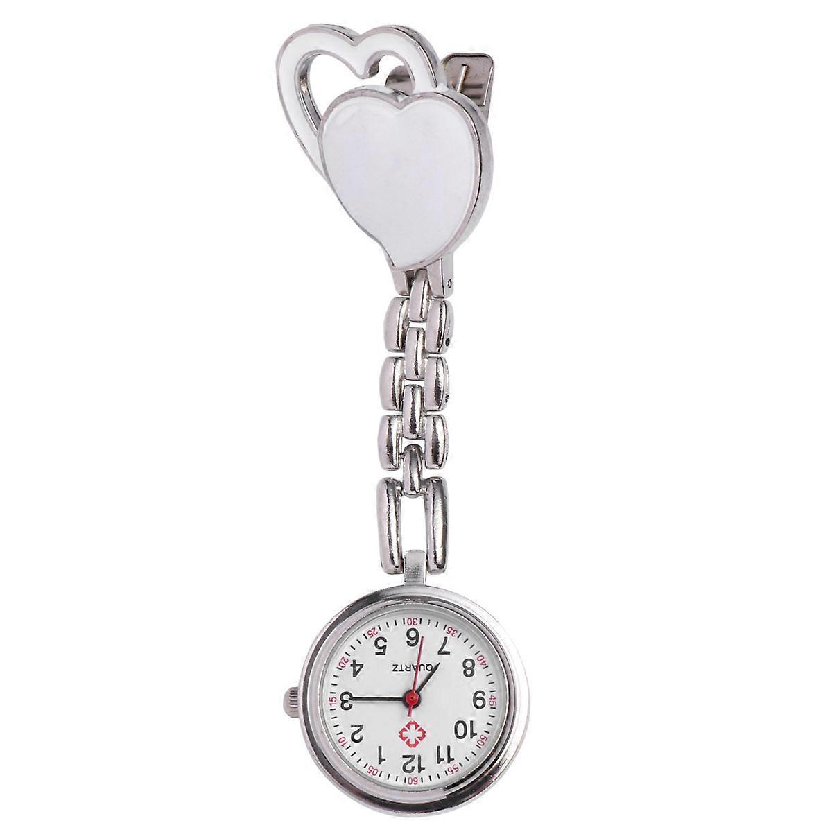 Heart Patterned Fob Watch for Nurses, Blending Fashion and Functionality
