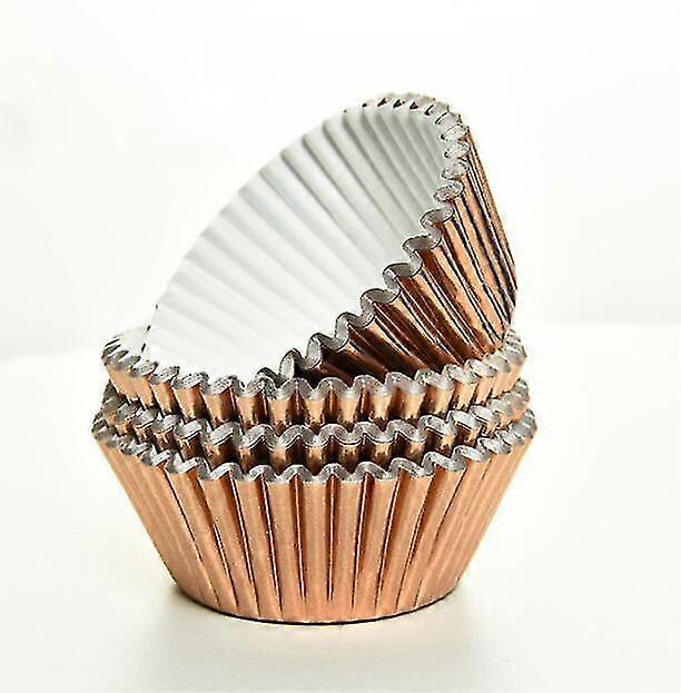 Rose Gold Foil Cupcake Liners, Standard Baking Cups, 100pcs