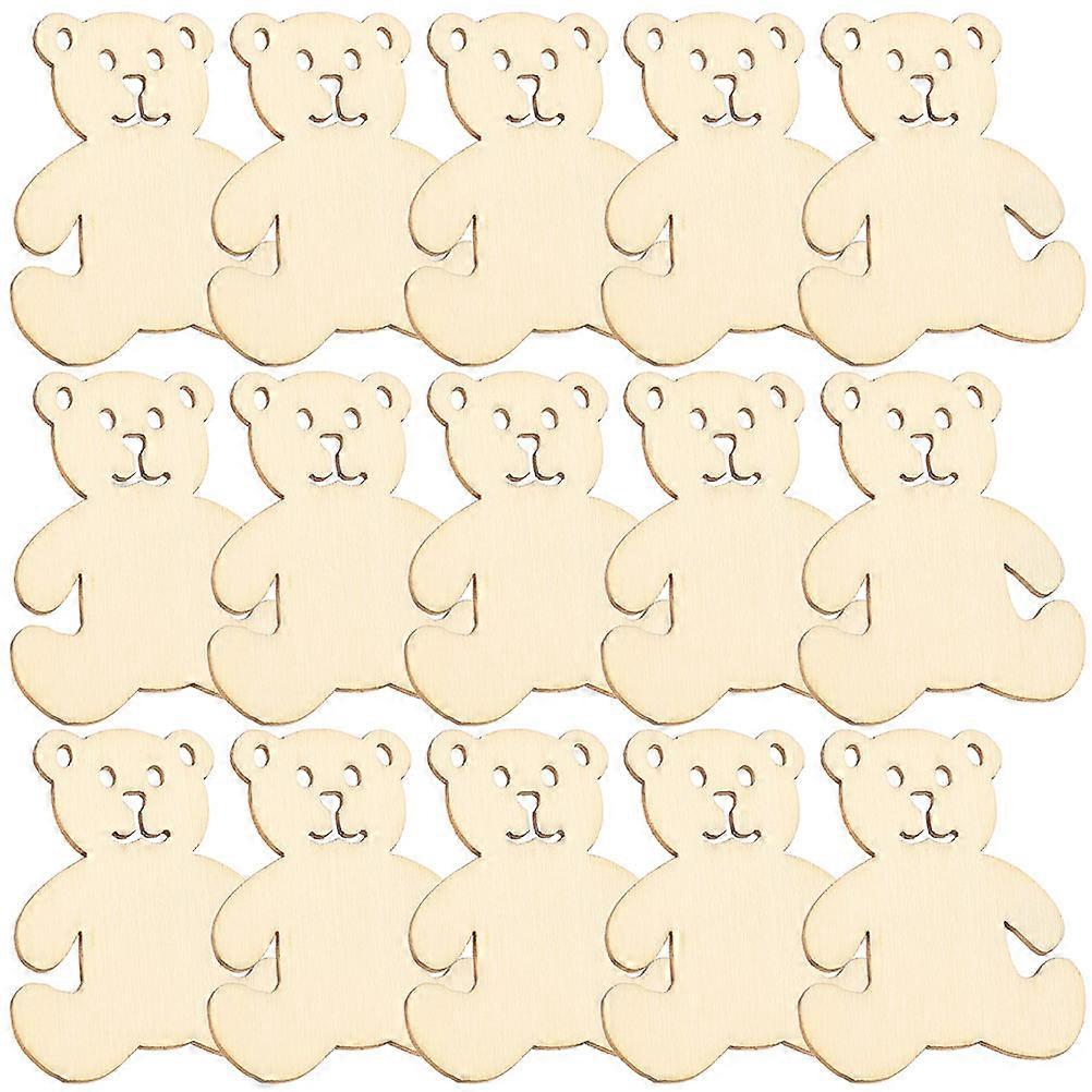 Artistic Wooden Bear Shapes for Custom Designs, No Burrs