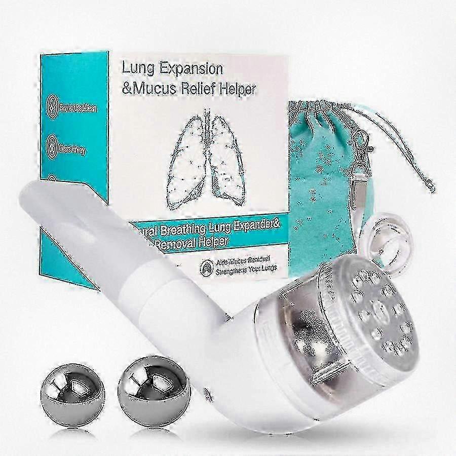 جهاز تمرين الرئة ومزيل المخاط للرئتين الصافية ، مدرب التنفس الطبيعي ، JP أبيض محمول