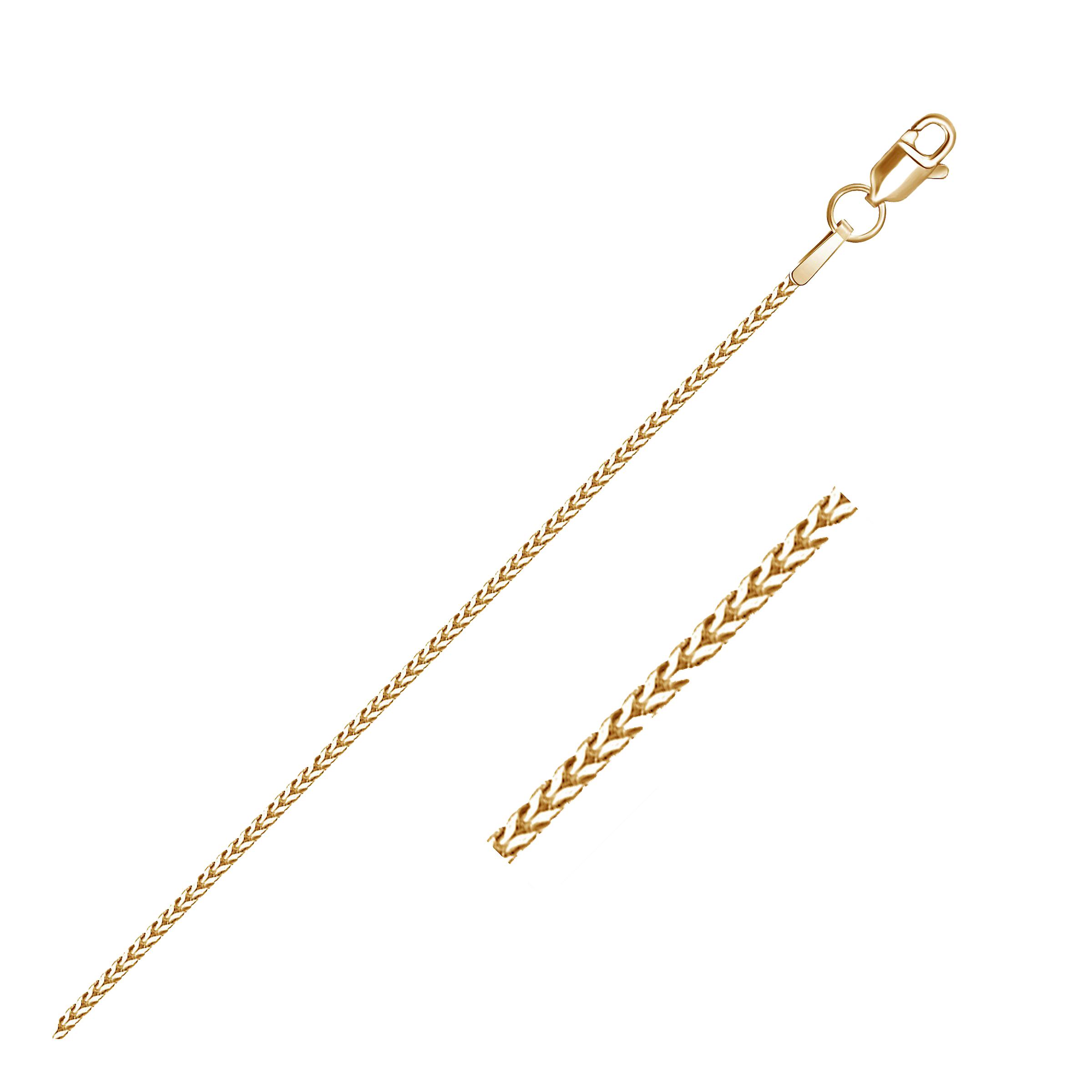 14k Galben Aur Franco Lanț 0.9mm