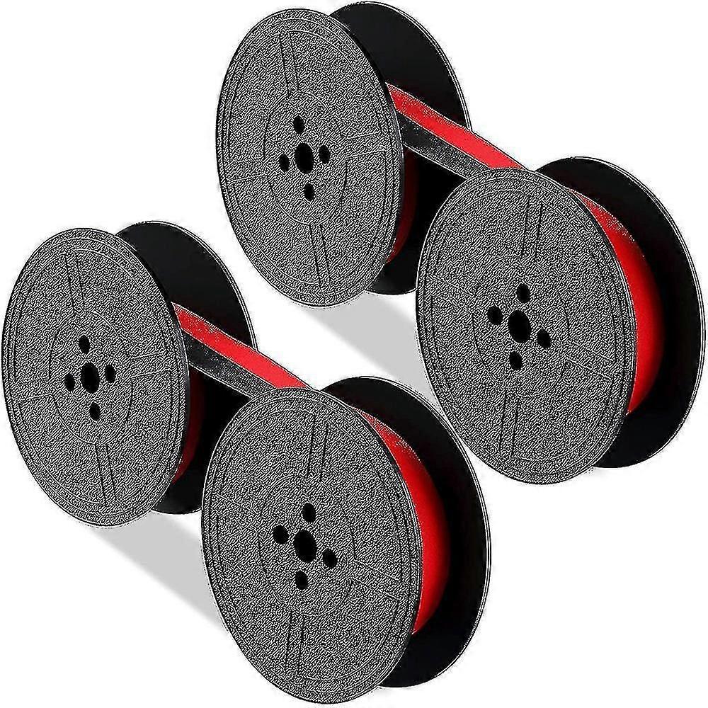 2pack Typewriter Ribbon Twin Spool Typewriter Ribbon Red And Black Twin Spool Replacement Pack For - XC
