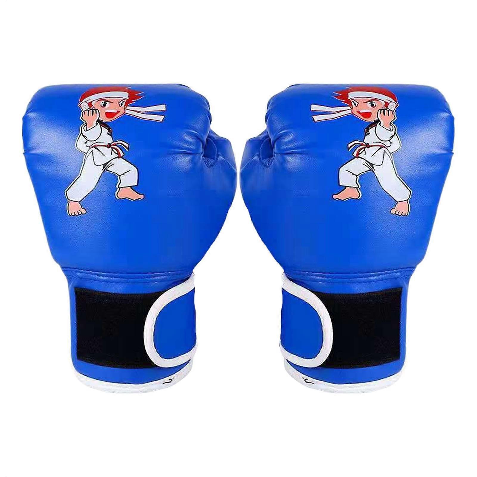 Kids Boxing Gloves for Ages 13, Comfortable Youth Training Mittens with Wrist Support, Home Gym Punching Gloves in Blue
