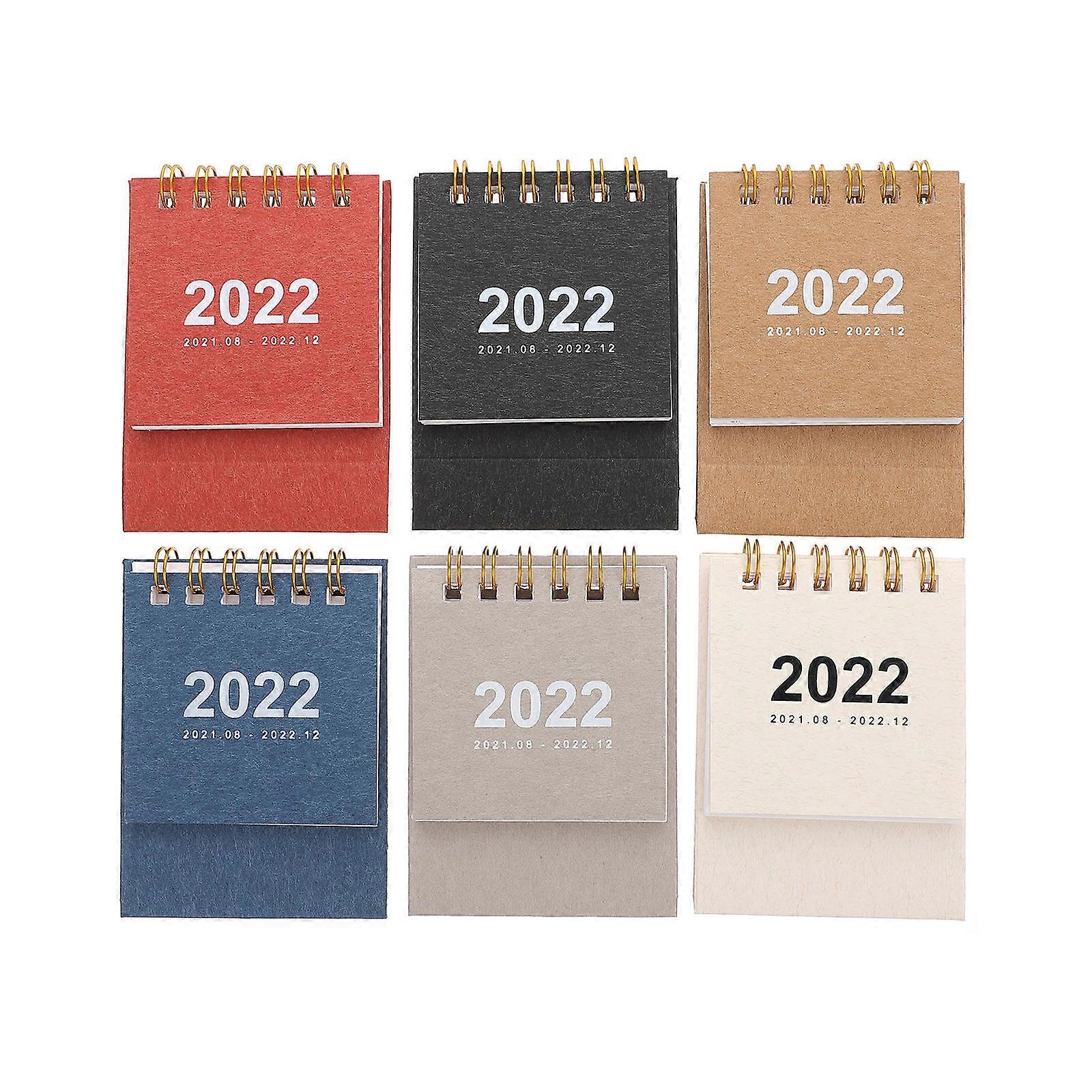 Desk Calendar Mini Calendar For Desk Office Use Rectangular Simple and Modern Design Paper Scheduling 6Pcs