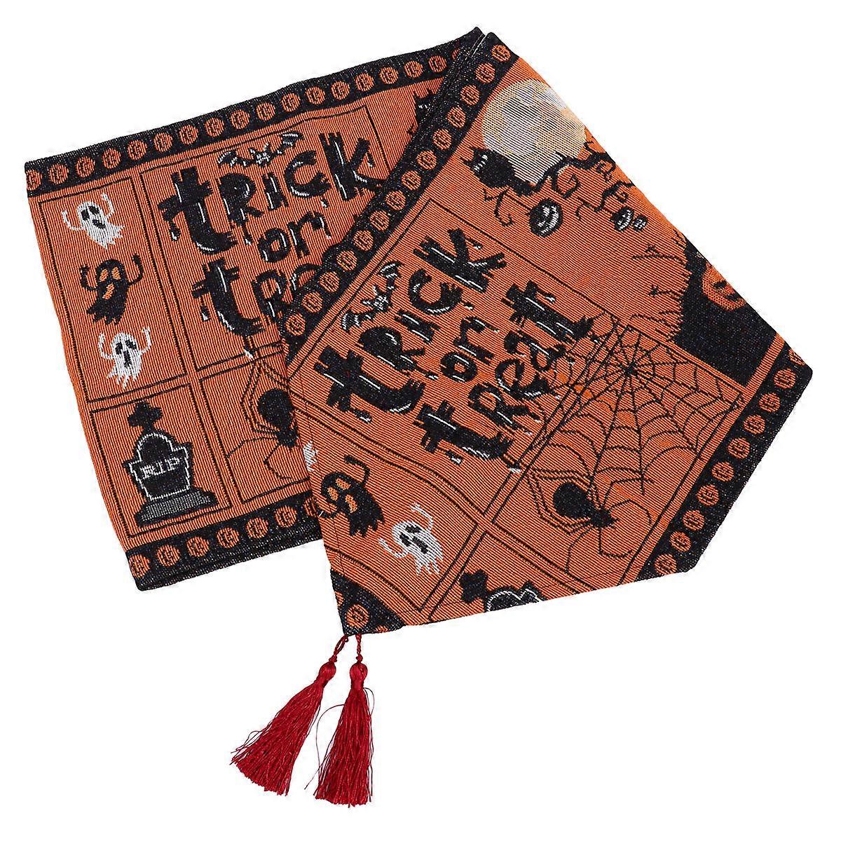 Halloween Decorations For Tables Table Runner Rectangular Homeowners 33x180cm 1Set For Daily Life