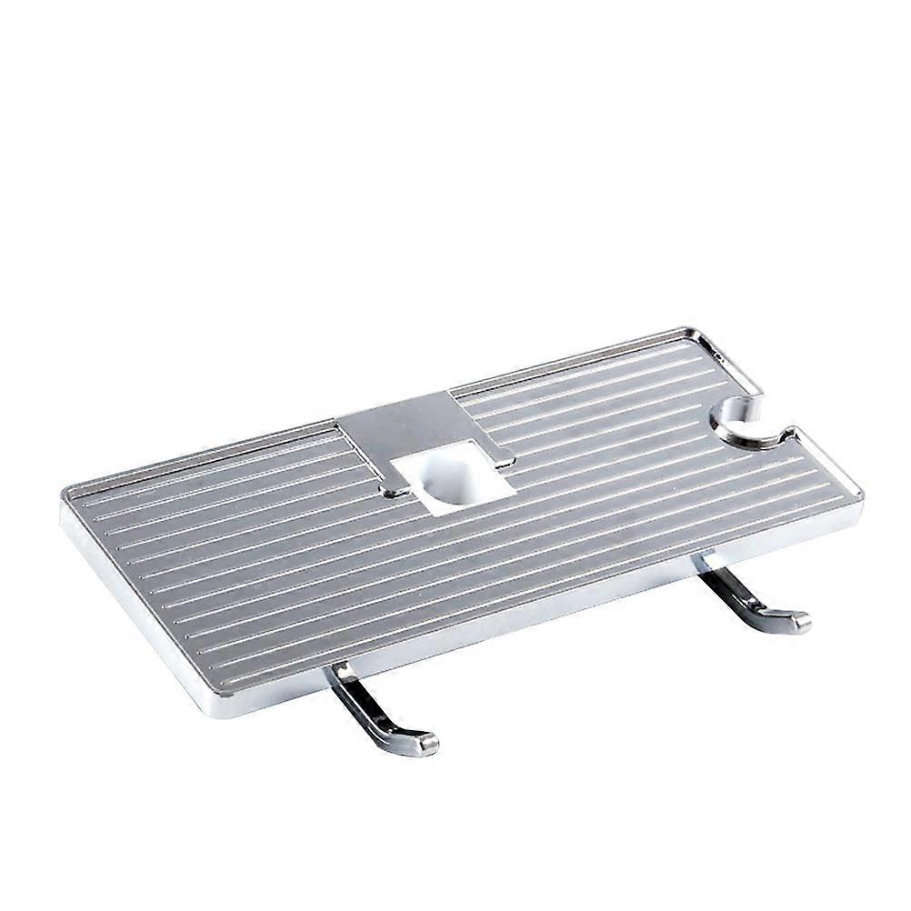 Bathroom Shower Shelf Adjustable Height Buckle Design Rustproof 25.2 x 10.5 x 5 cm White 1Pcs