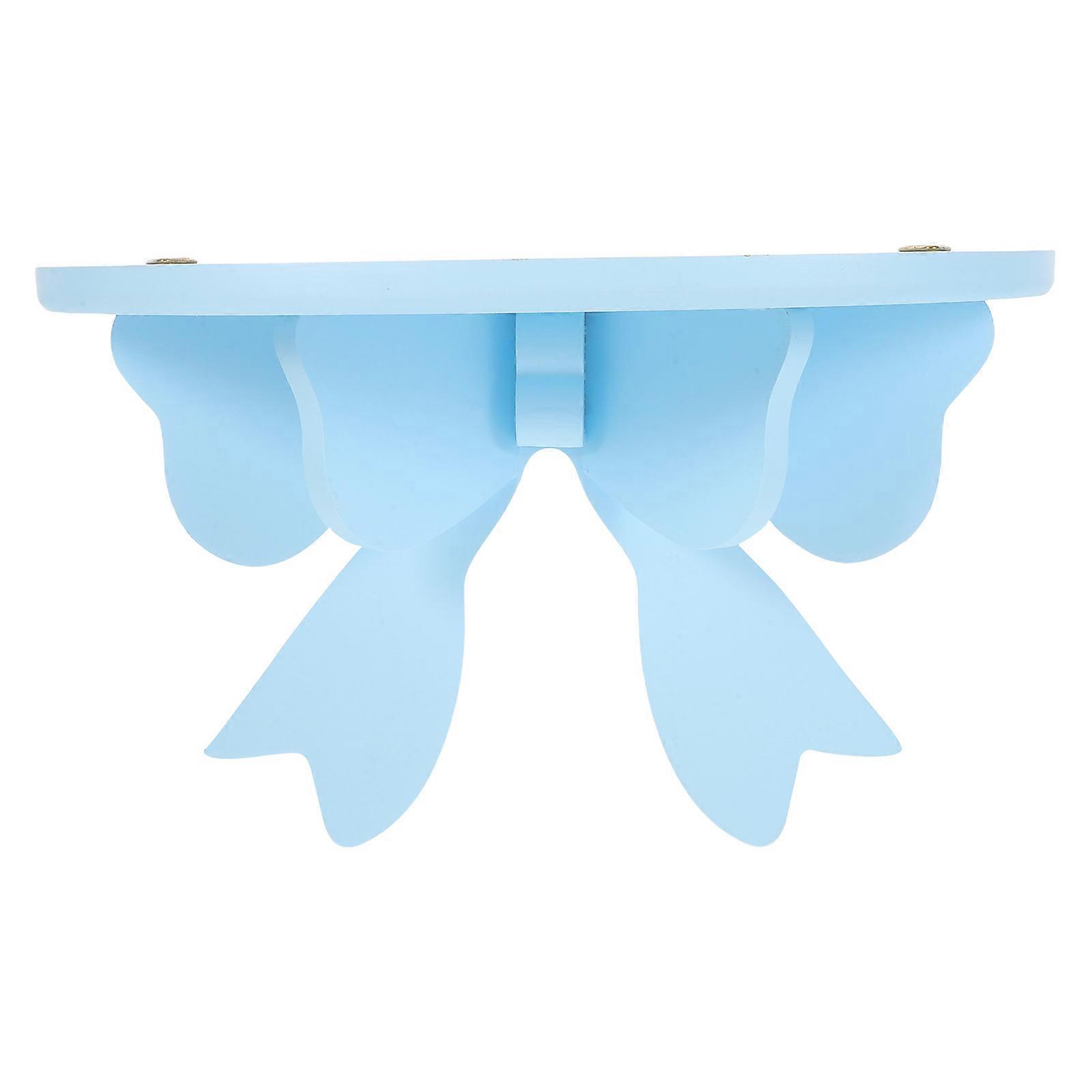 Wall Decoration Rack Nordic Style Wall Shelf Bow Shape Display Organizer Sky-Blue 28.00X16.50X11.50CM 1Pack
