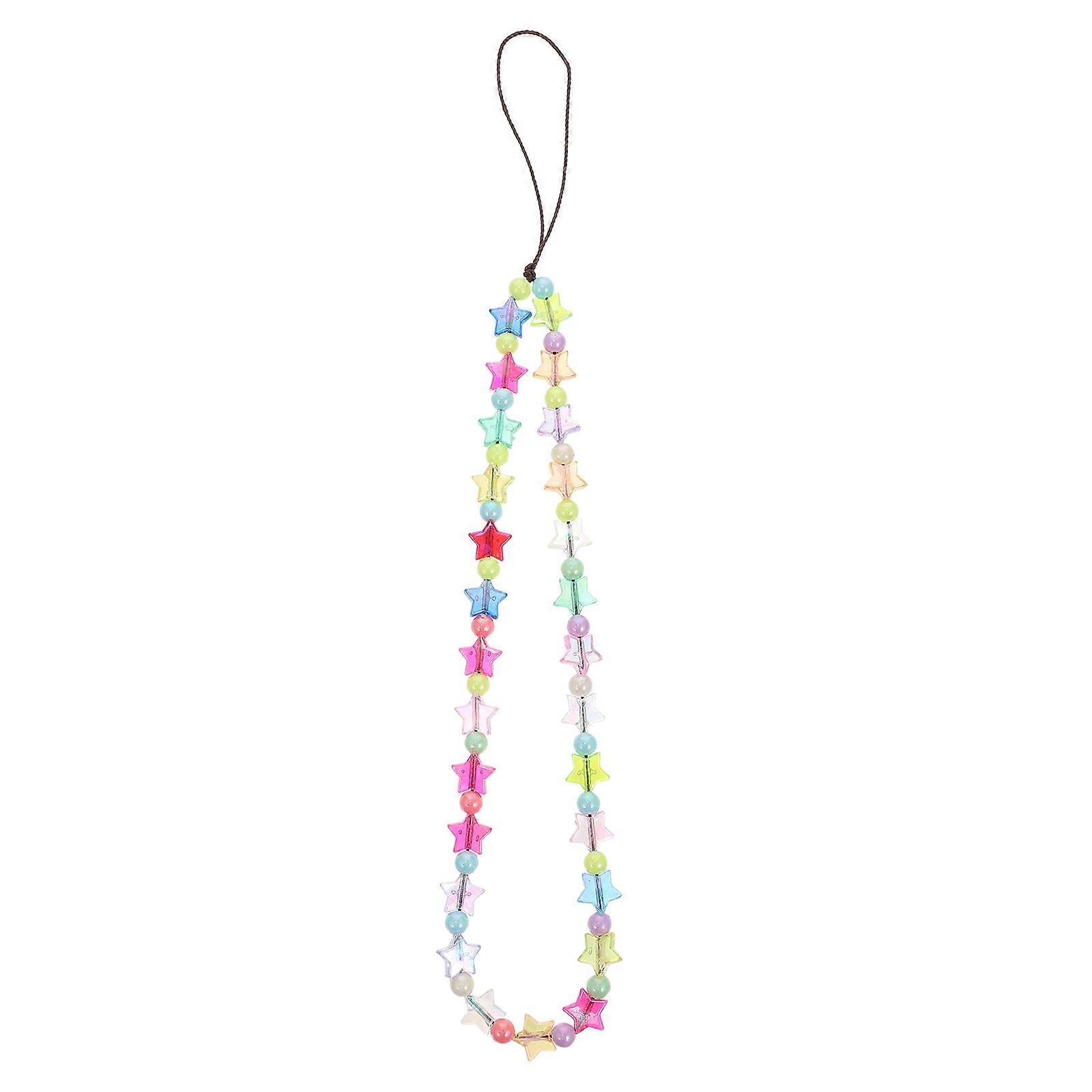 Phone Strap Beaded Phone Lanyard For Electronics Accessories Assorted Color 26X2X1CM Wearable As Bracelet 1Pc