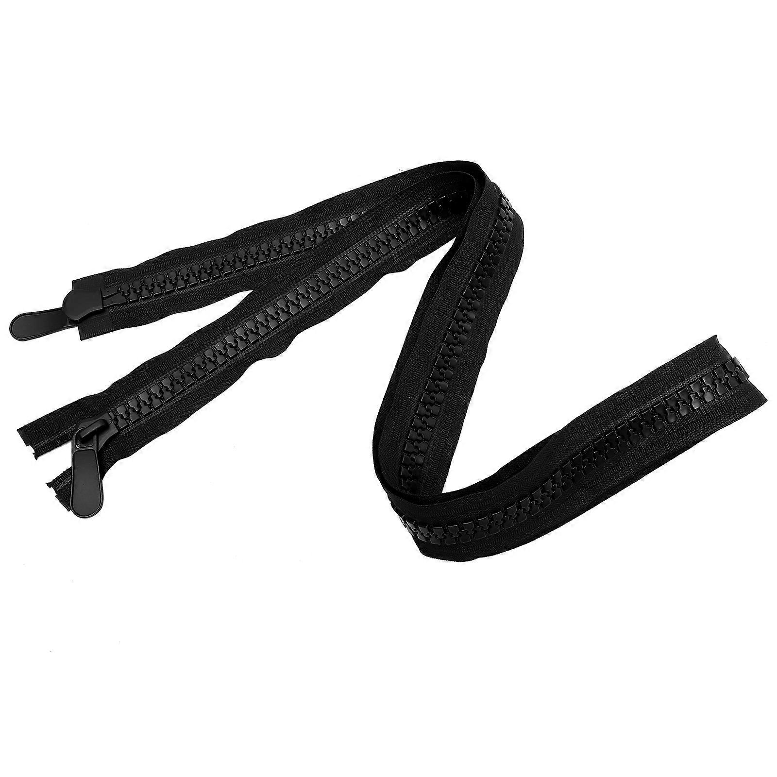 Zipper For Coat Heavy Duty Separating Zippers For Jackets Black 150X4.8Cm Strong And Durable 1Pcs