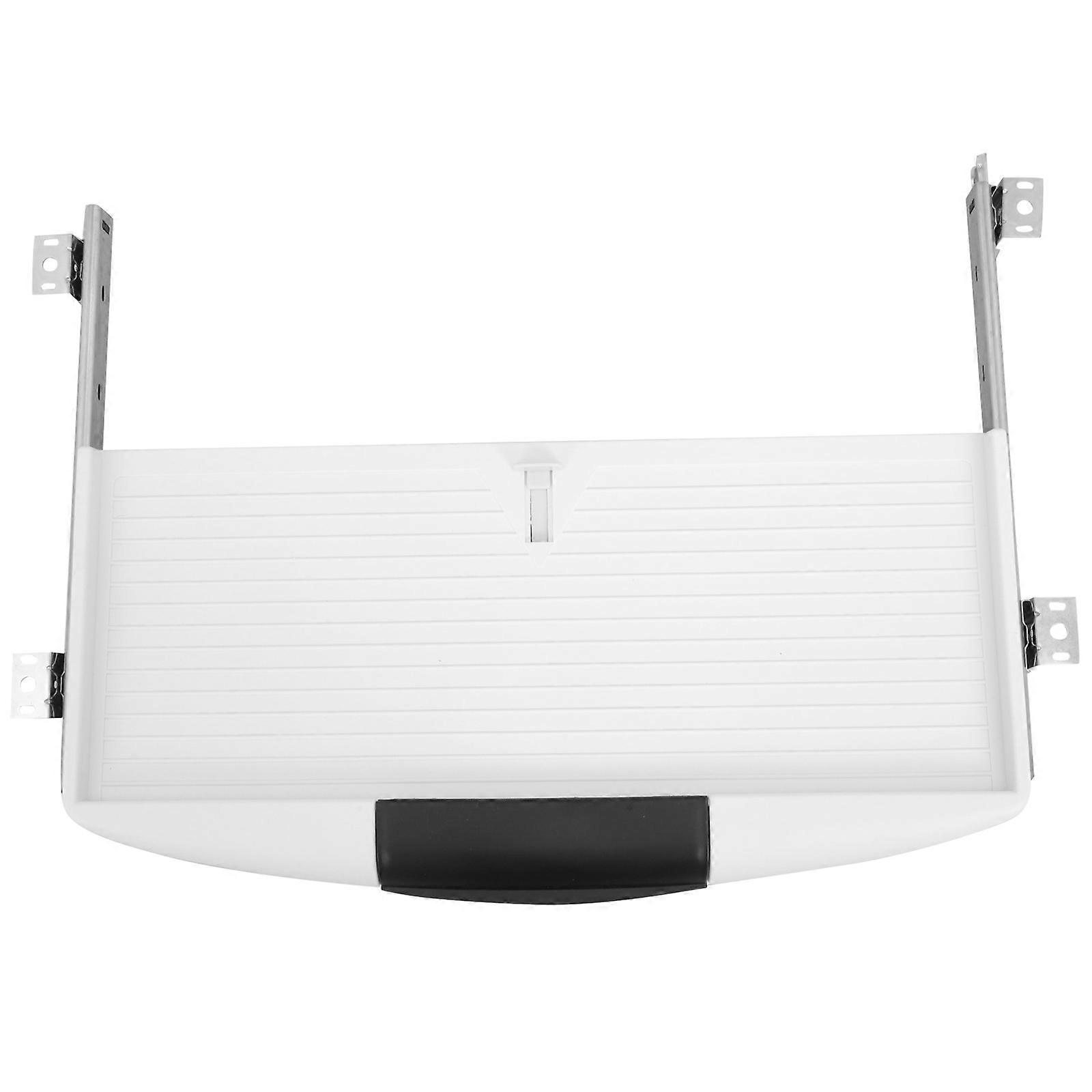 Under Desk Clamp Shelf Ergonomic Keyboard Tray for Small Workspaces Multifunctional and White 21.7 10.3 1.4in 1Tray