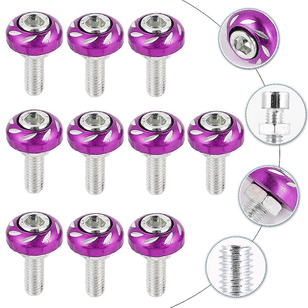 Motorcycle Hardware Motorbike Screws Motorcycle Modification Screw Purple 2.5x1.6cm 20Pack
