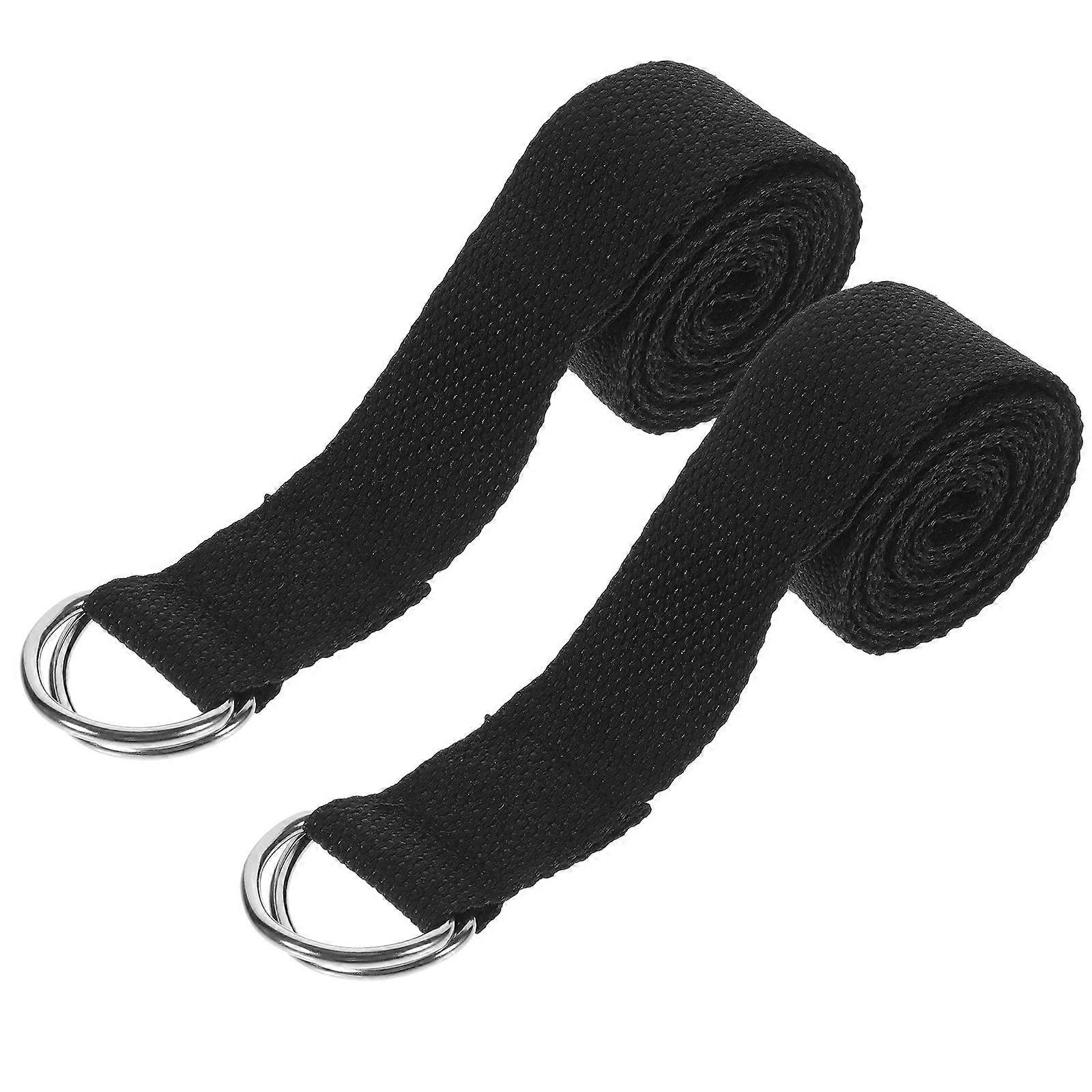 Adjustable Non Elastic Stretching Straps for Shoulder, Back, and Leg Exercise 2pcs Cotton Fitness Training Straps for Flexibility and Daily Workout
