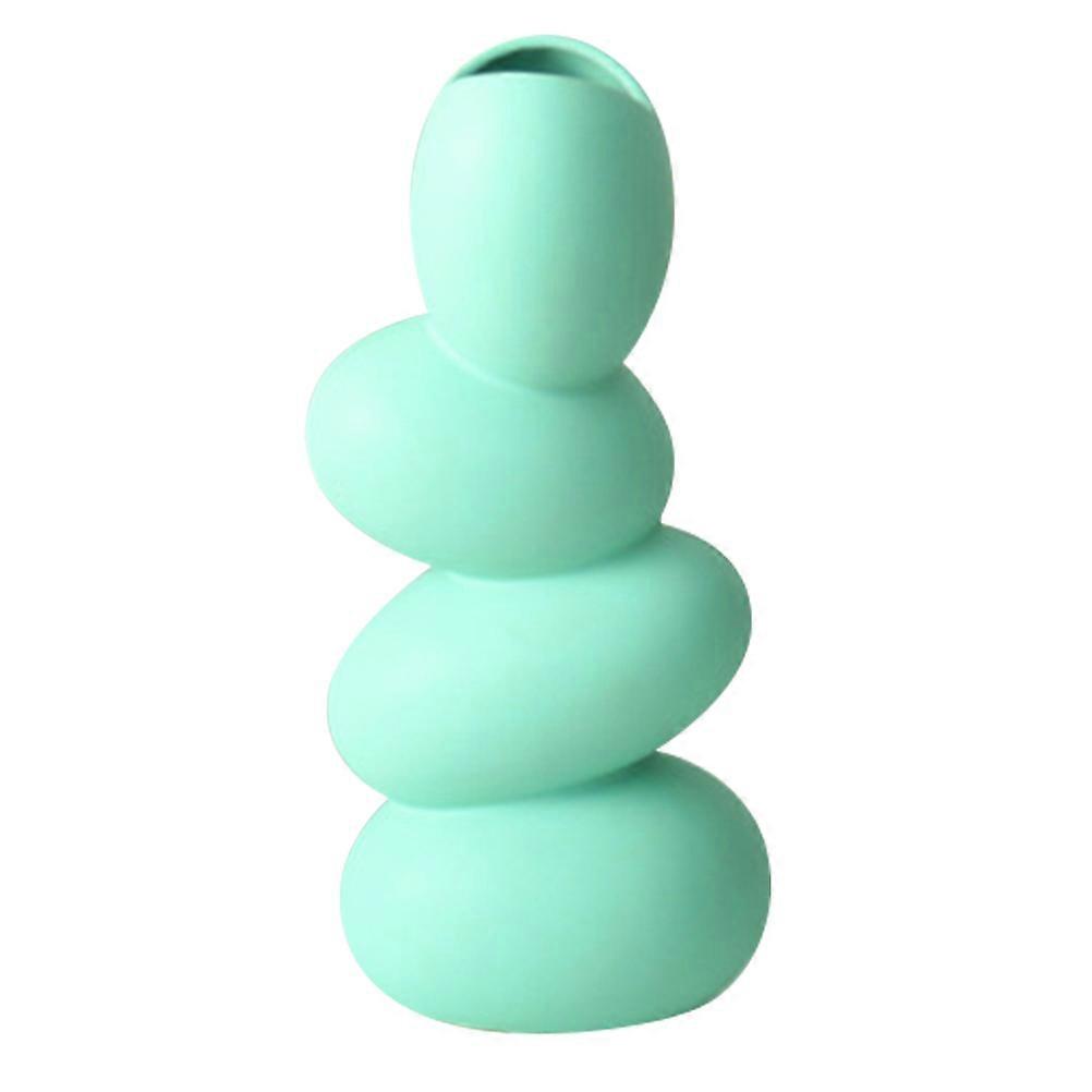 Floral Arrangement Cobblestone Vase Simple Artistic Shape 4.3X3.1X9.8in 1Set