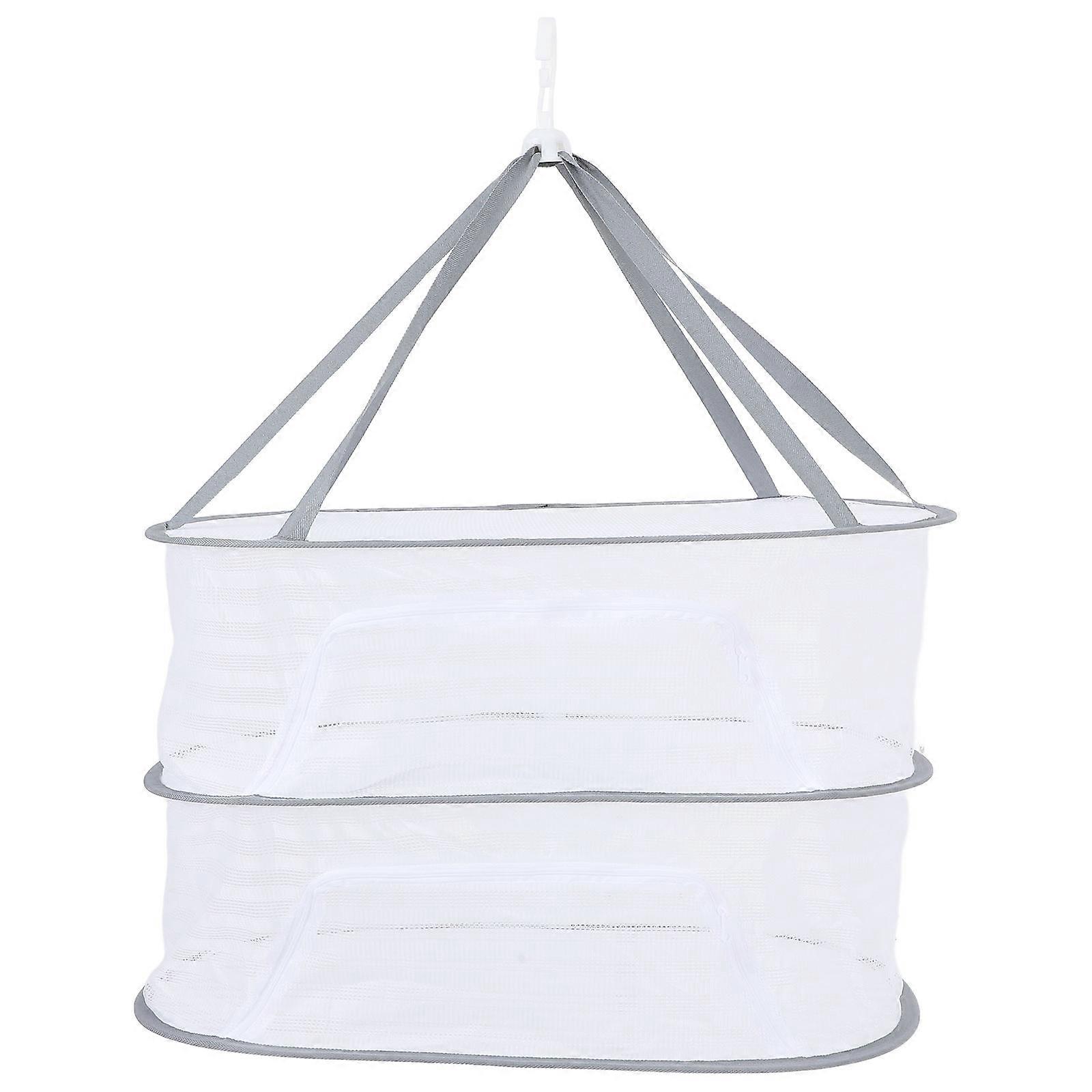 Collapsible Hanging Drying Rack with Mesh Net for Fish, Vegetables, and Buds – Space Saving Food Drying Organizer