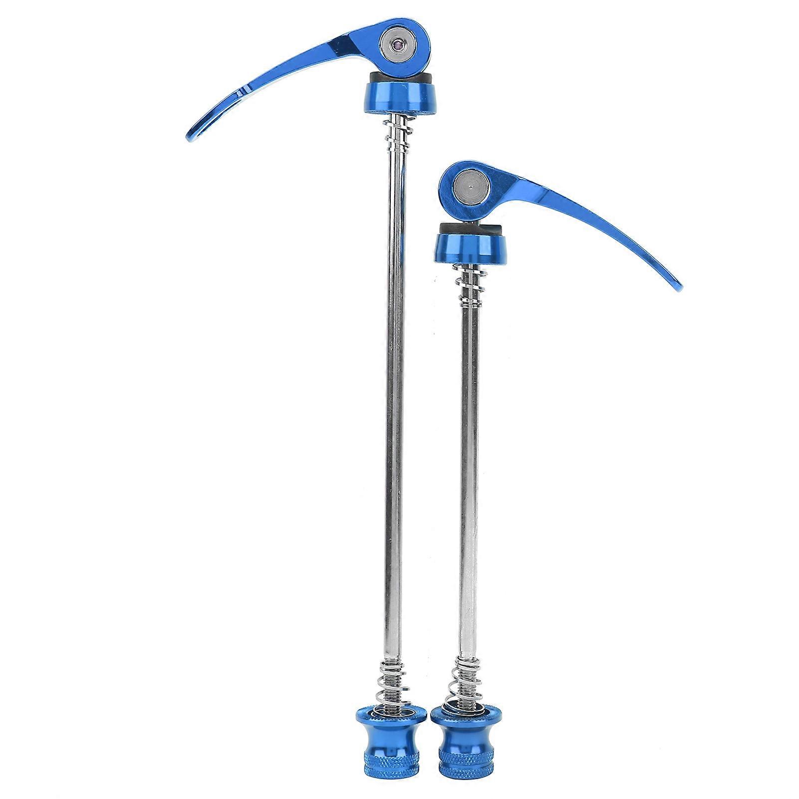 2pcs Bicycle Wheel Hub Axle Quick Release Lever for Road Bike MTB Bike Axle Blue