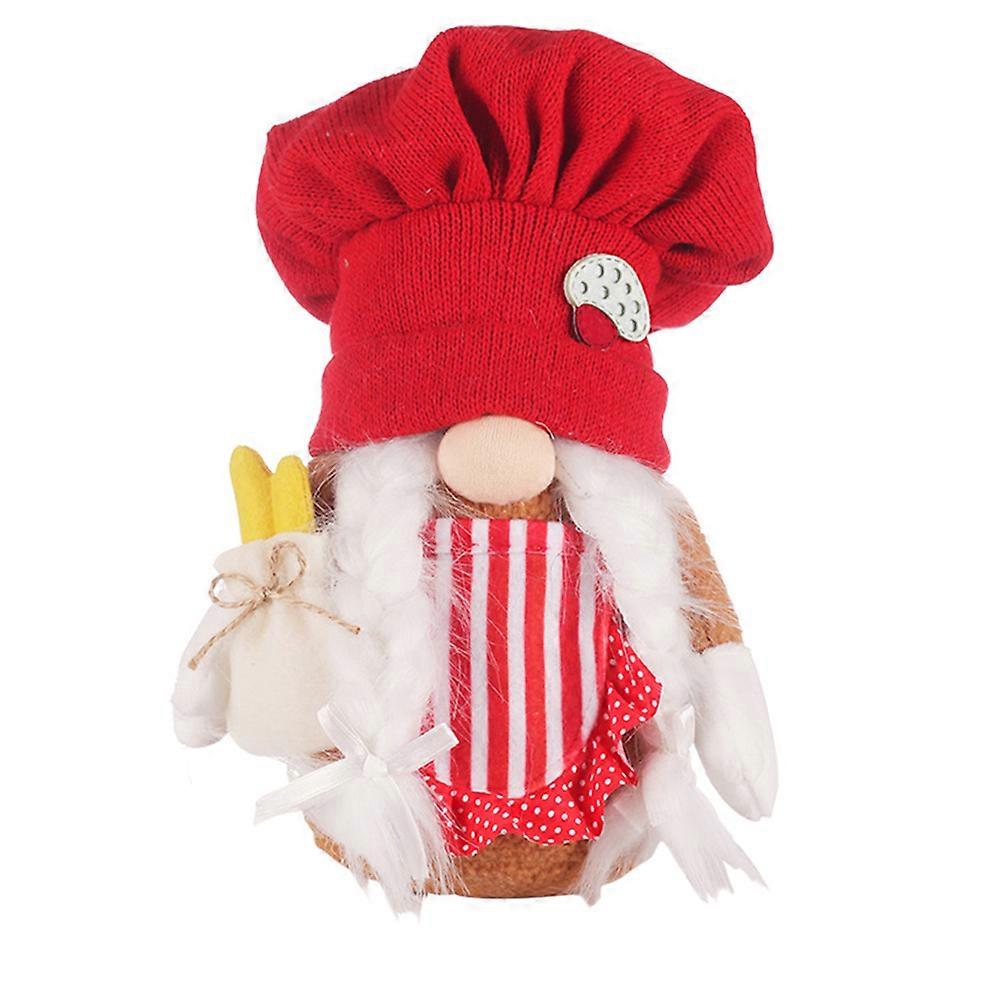 Adorable Red Cloth Rudolph Doll for Christmas Decoration with Knitted Design and Comfortable Feel
