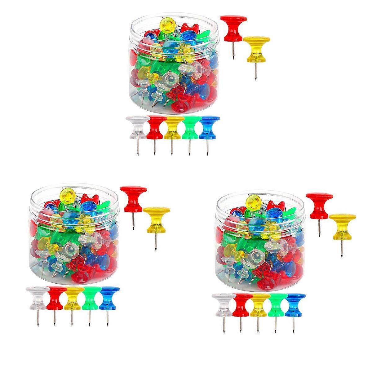 Giant Push Pins 300-Pack Large Thumbtacks Used for Cork Board Bulletin Board with Plastic Case