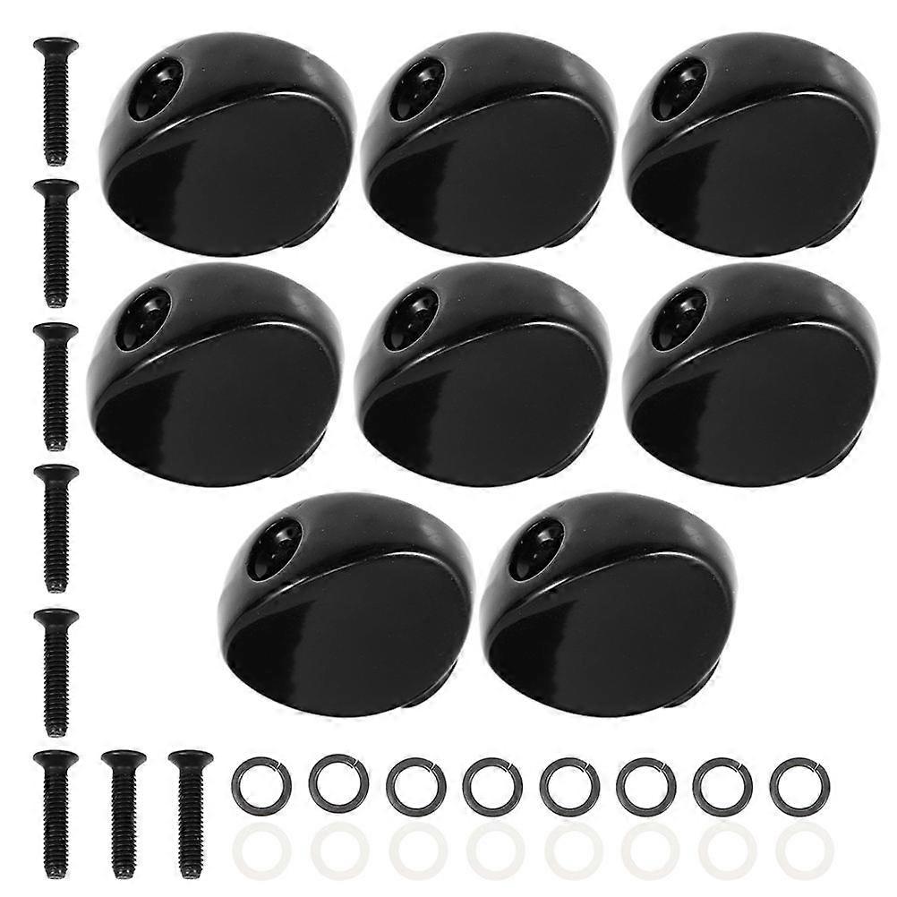 8pcs Electric Guitar Tuning Peg Knobs with Screws and Washers – Smooth Finish, Comfortable Grip for Stable Tuning