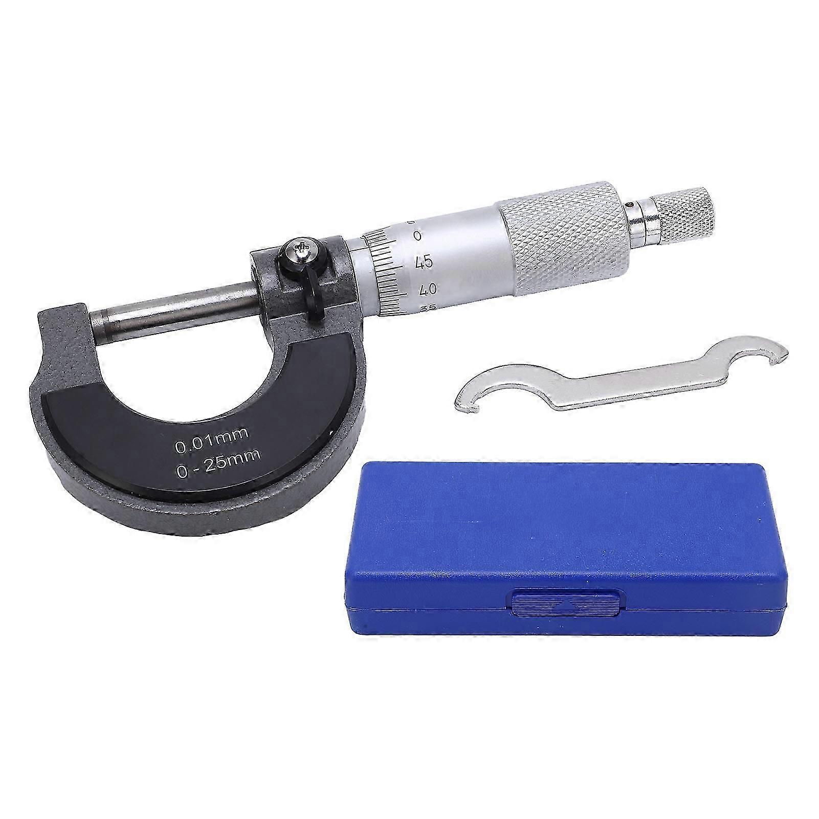 マイクロメータ安定合金表面正確な測定ポータブルマイクロメータキャリパー厚さ計0-25 / 0.01mm