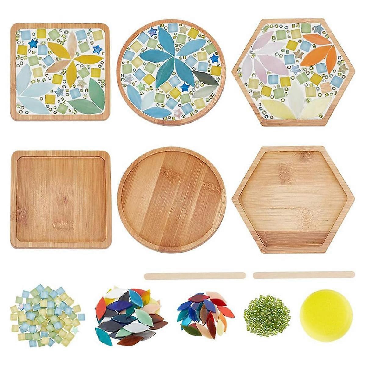 3Piece Set DIY Leaf Mosaic Craft Kit DIY