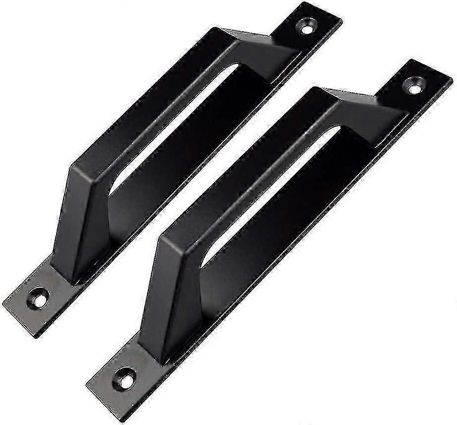 Ensemble De 2 Poignées De Porte En Forme De D Pour Porte De Jardin En Bois200mmBlack