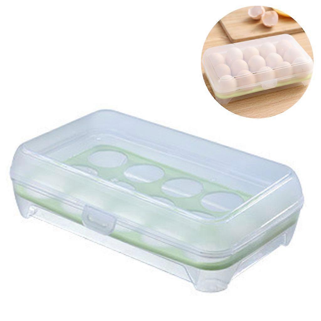 Stackable Egg Storage Box with Lid Holds 15 Eggs