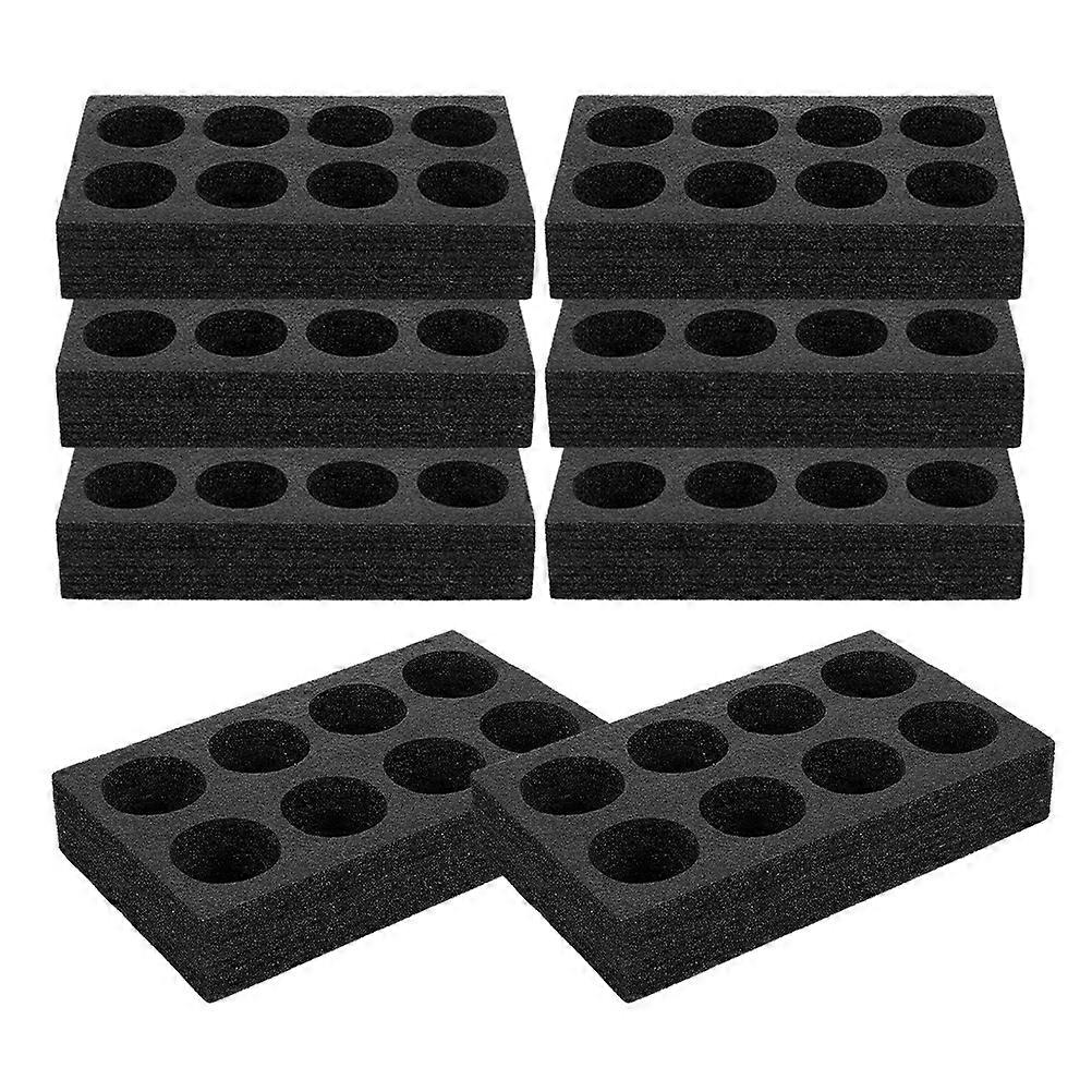 8pcs Black Cup Tray for Beverage Takeout – Compact & Sturdy Drink Carrier Holder for Restaurants, Offices, and Parties – Safe Beverage Packing