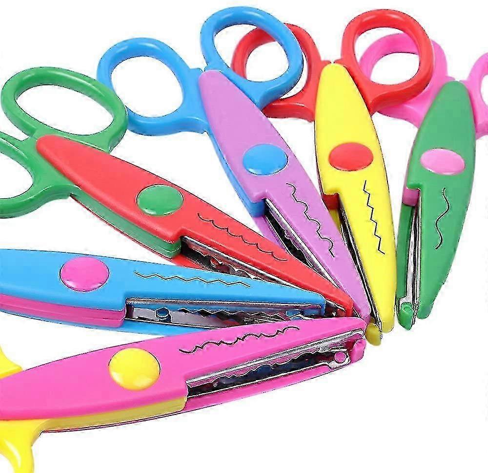 Set of 6 Colorful Decorative Edge Scissors, Perfect for Educators, Arts and Crafts, Scrapbooking, and Children's Creative Projects