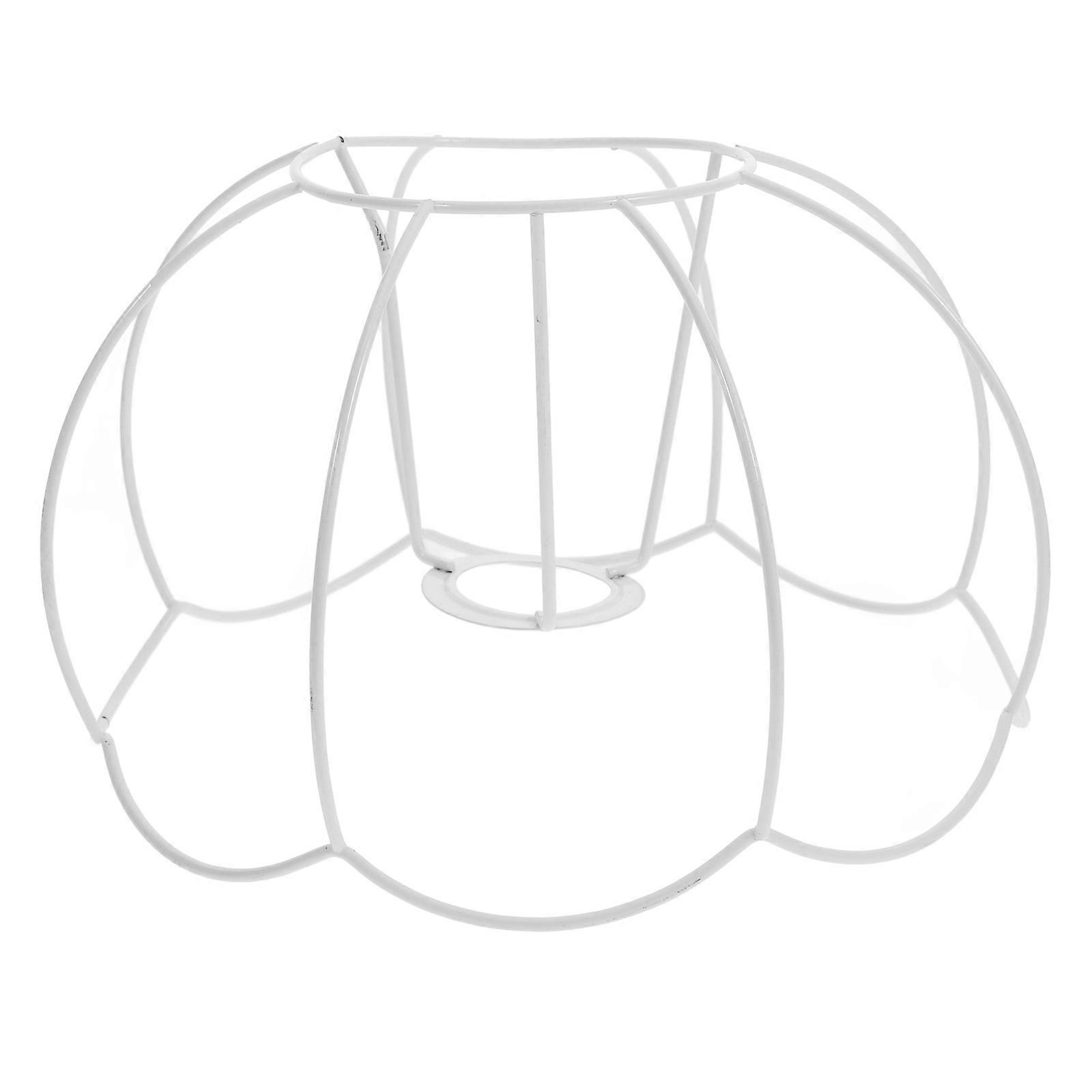 テーブルランプシェードフレームシーリングランプリビングルーム用メタルランプシェードフレームカボチャ形状25.00X25.00X15.70CM照明アクセサリー1パック