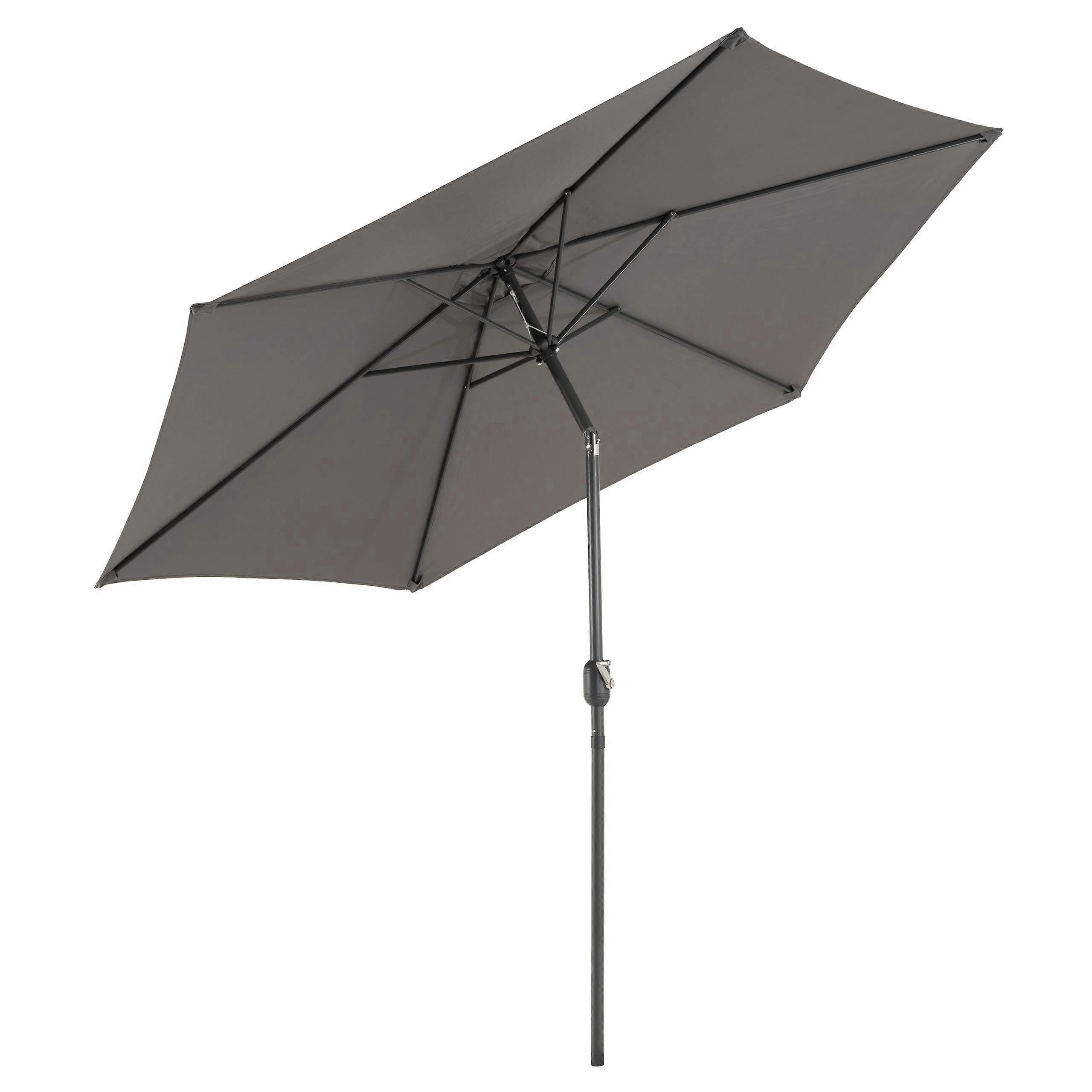 Parasol 290cm Steel Frame UPF 50 with Crank Tilting Anthracite Charcoal