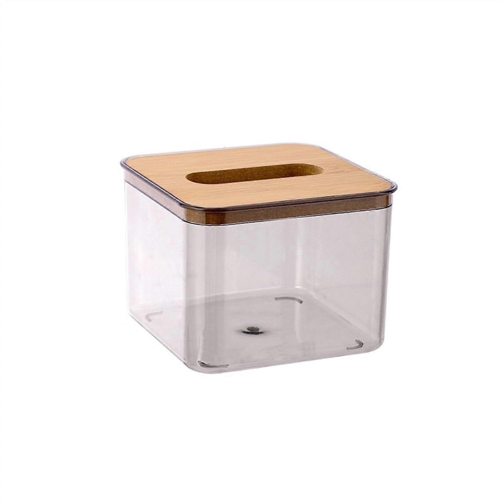 Tissue Box Holder Japanese Style Wooden Napkin Paper Box Multifunctional Desktop Size S Color A