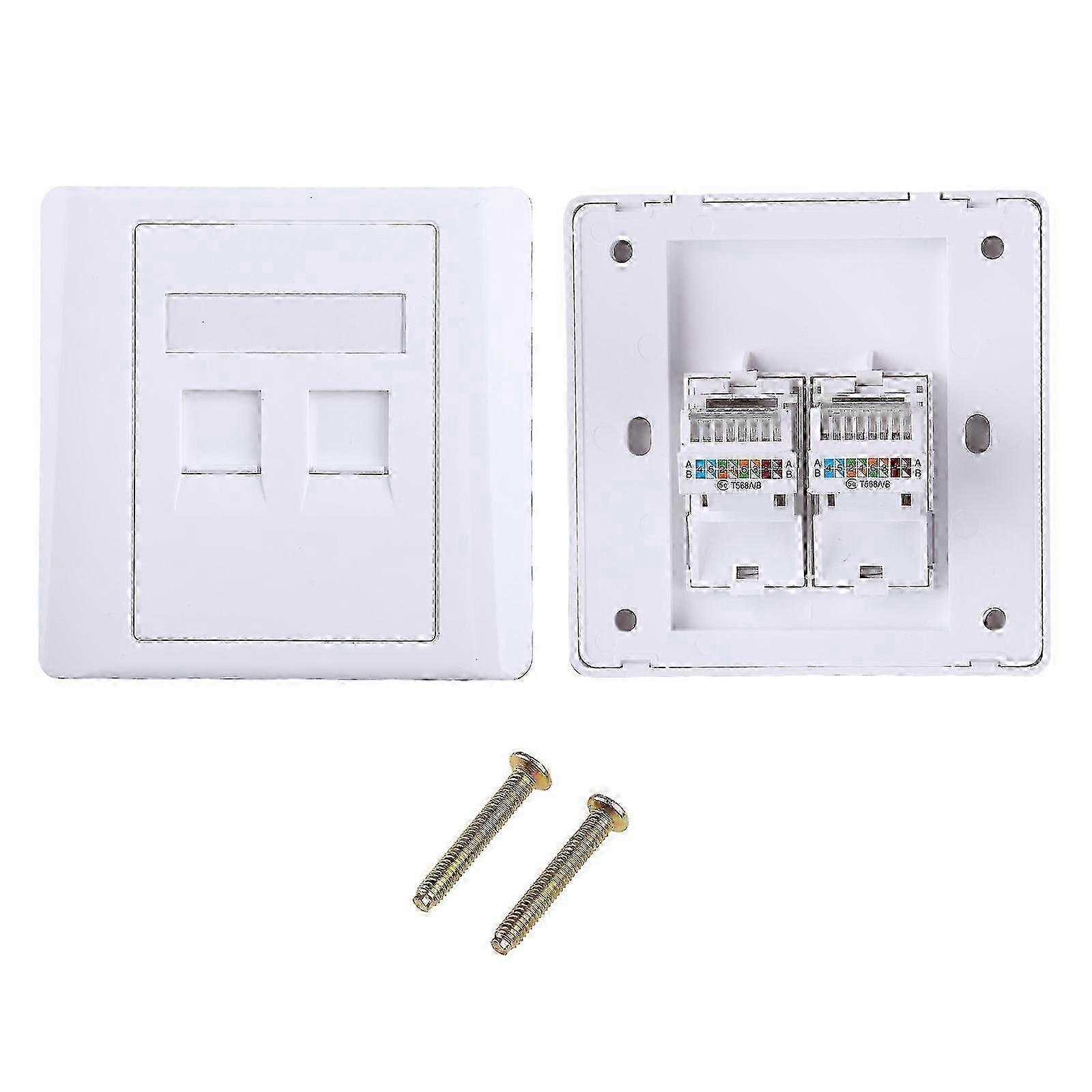86 Type Computer Socket Panel CAT5E Network Module RJ45 Cable Interface Outlet