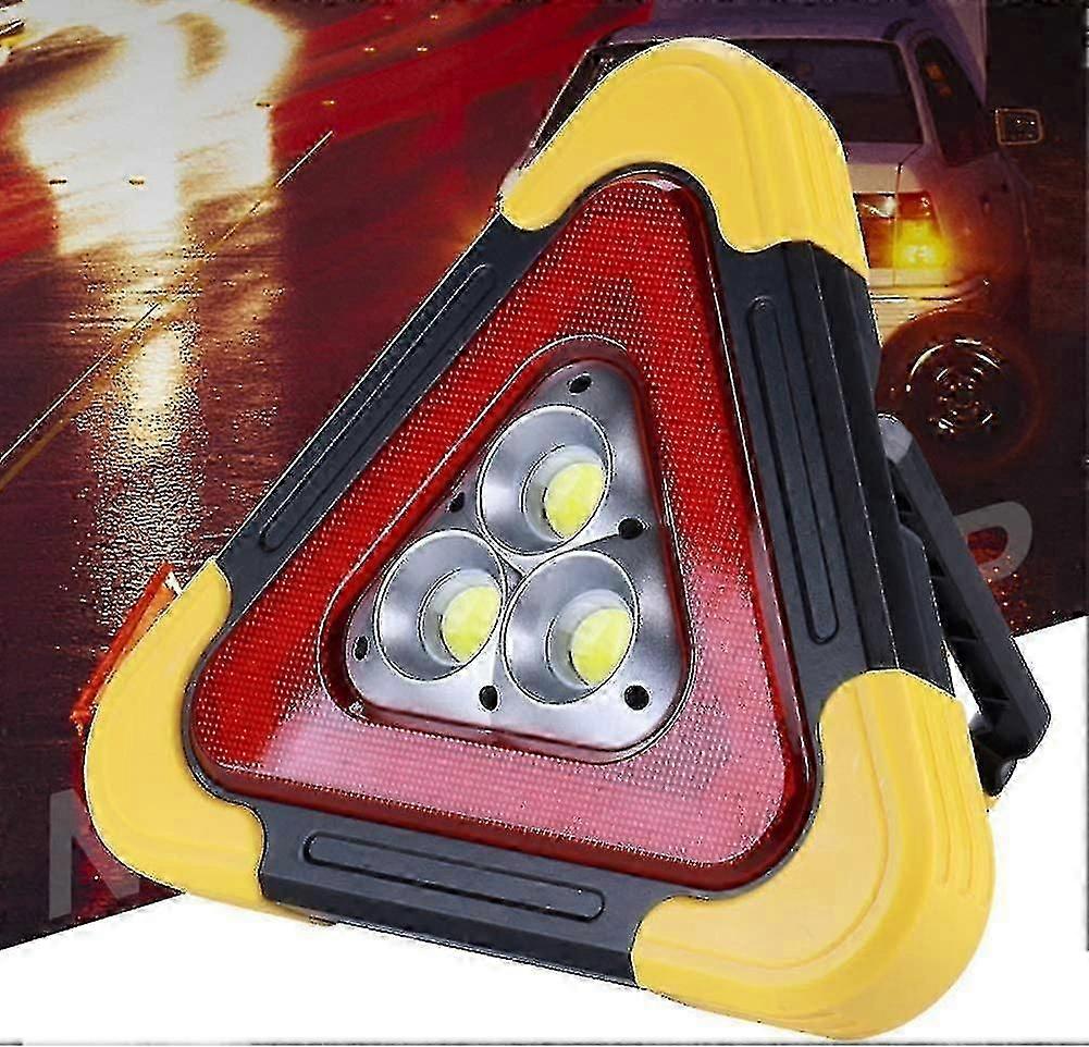 Winter promotion,Led Triangle Emergency Warning Light-sun Powered Roadside Warning Light Usb Rechargeable Work Lamp W