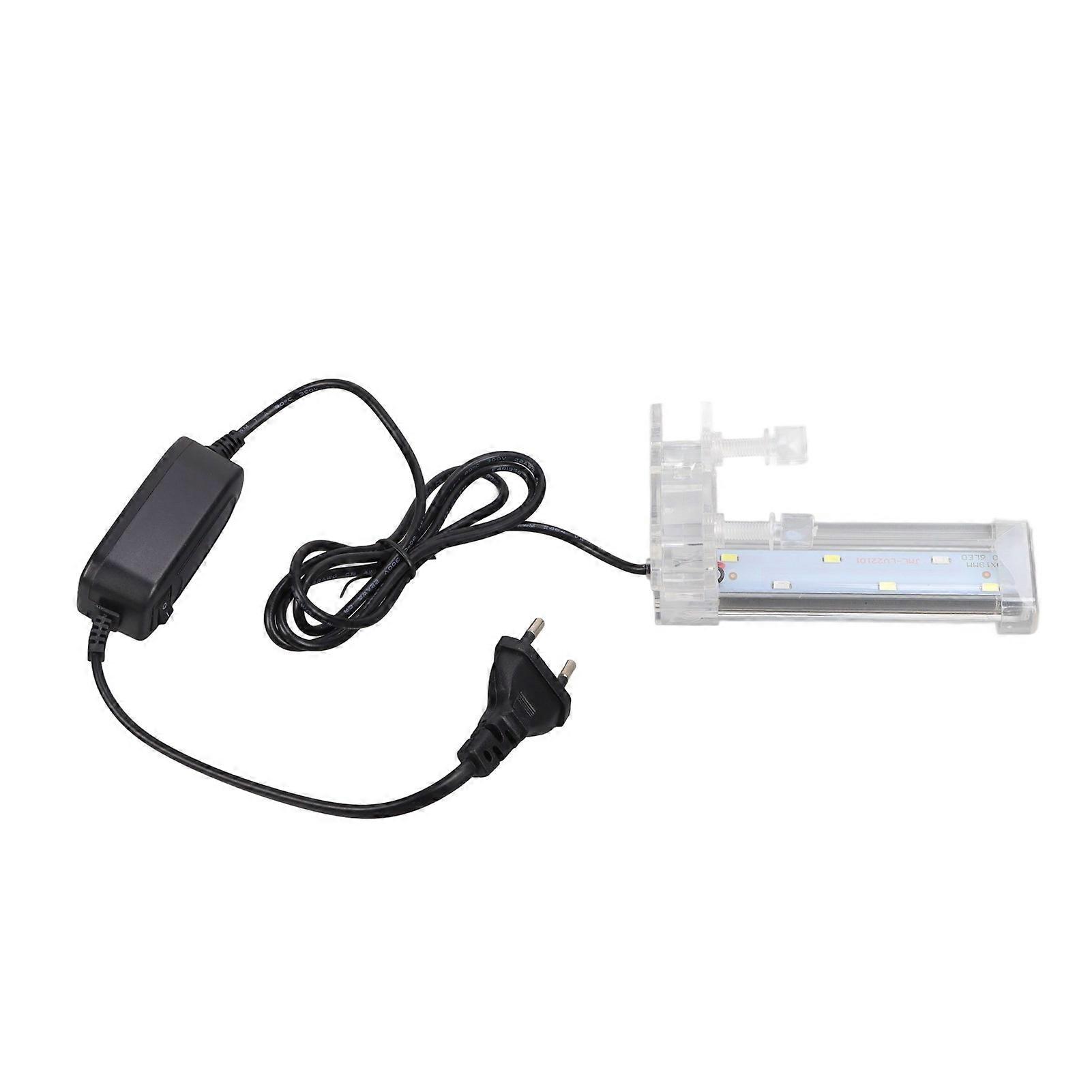 Fish Tank Clip Lamp Crystal High Brightness Waterproof Aquarium LED Light for Fish Tank EU Plug 220V WH-120