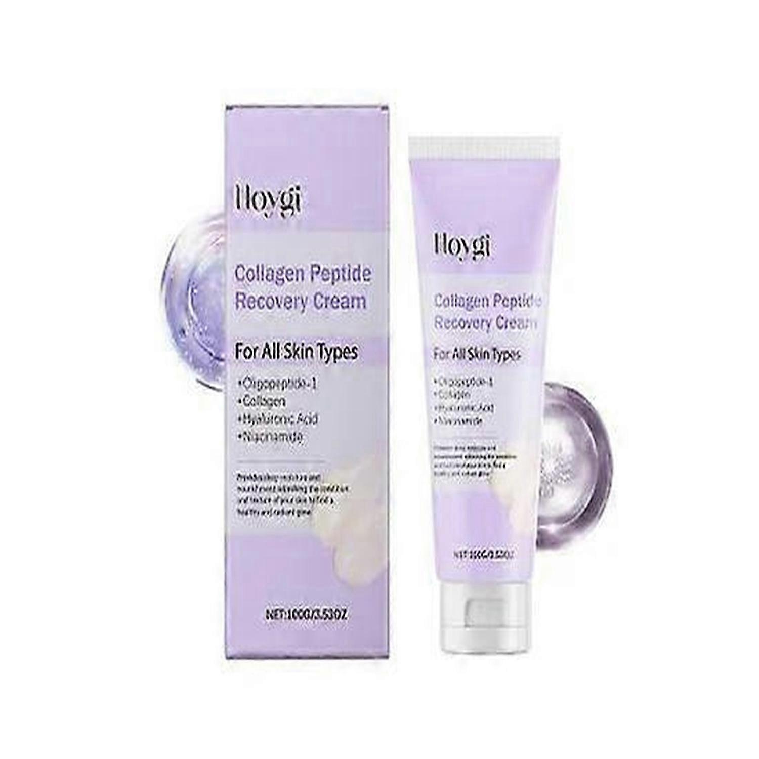 Collagen Peptide Recovery CreamFace Moisturizer with Collagen Peptides and Niacinamide,Firming and Anti-Aging Cream